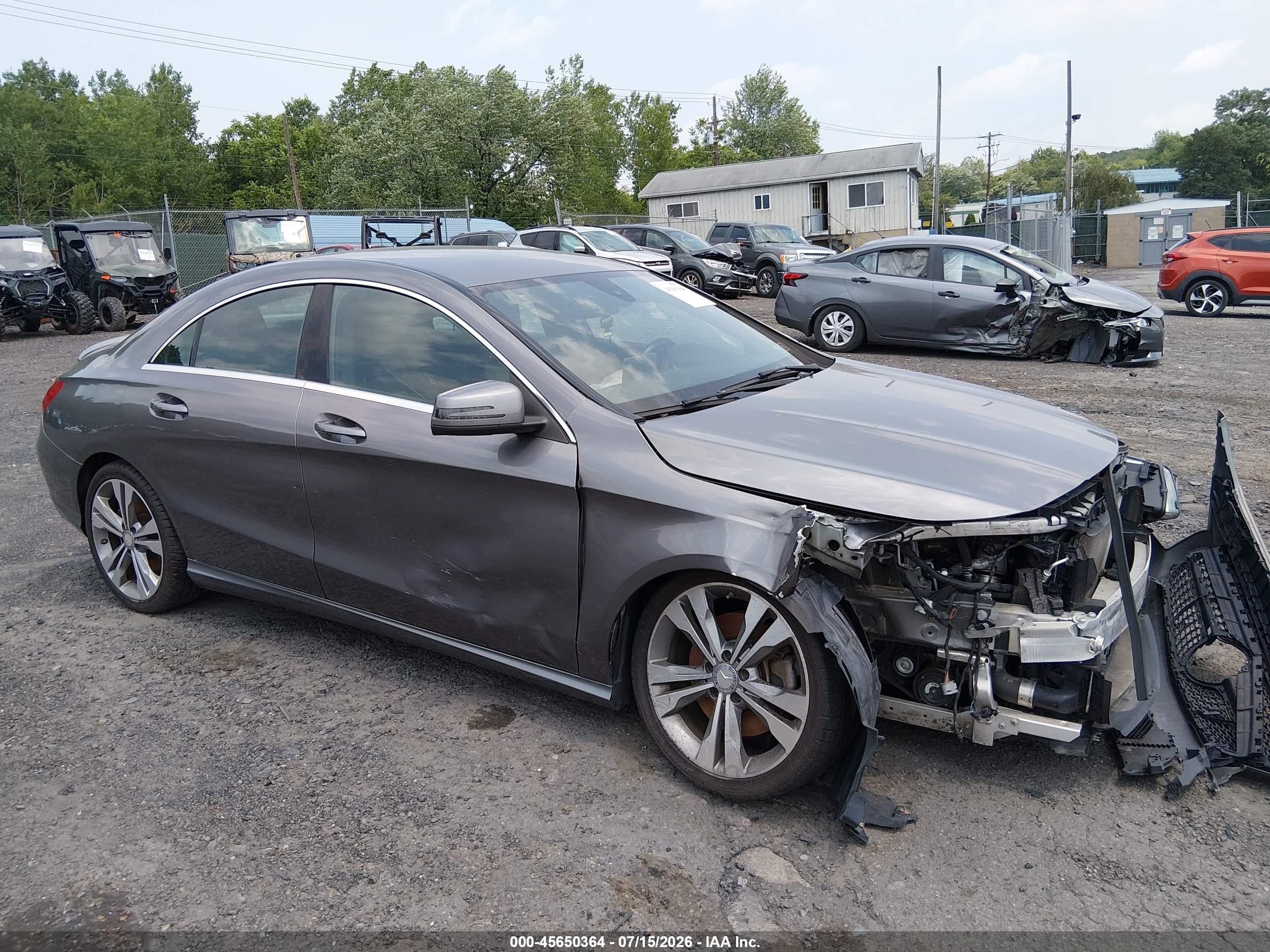 2015 Mercedes-benz Cla 250   Gray vin: WDDSJ4EB8FN171118