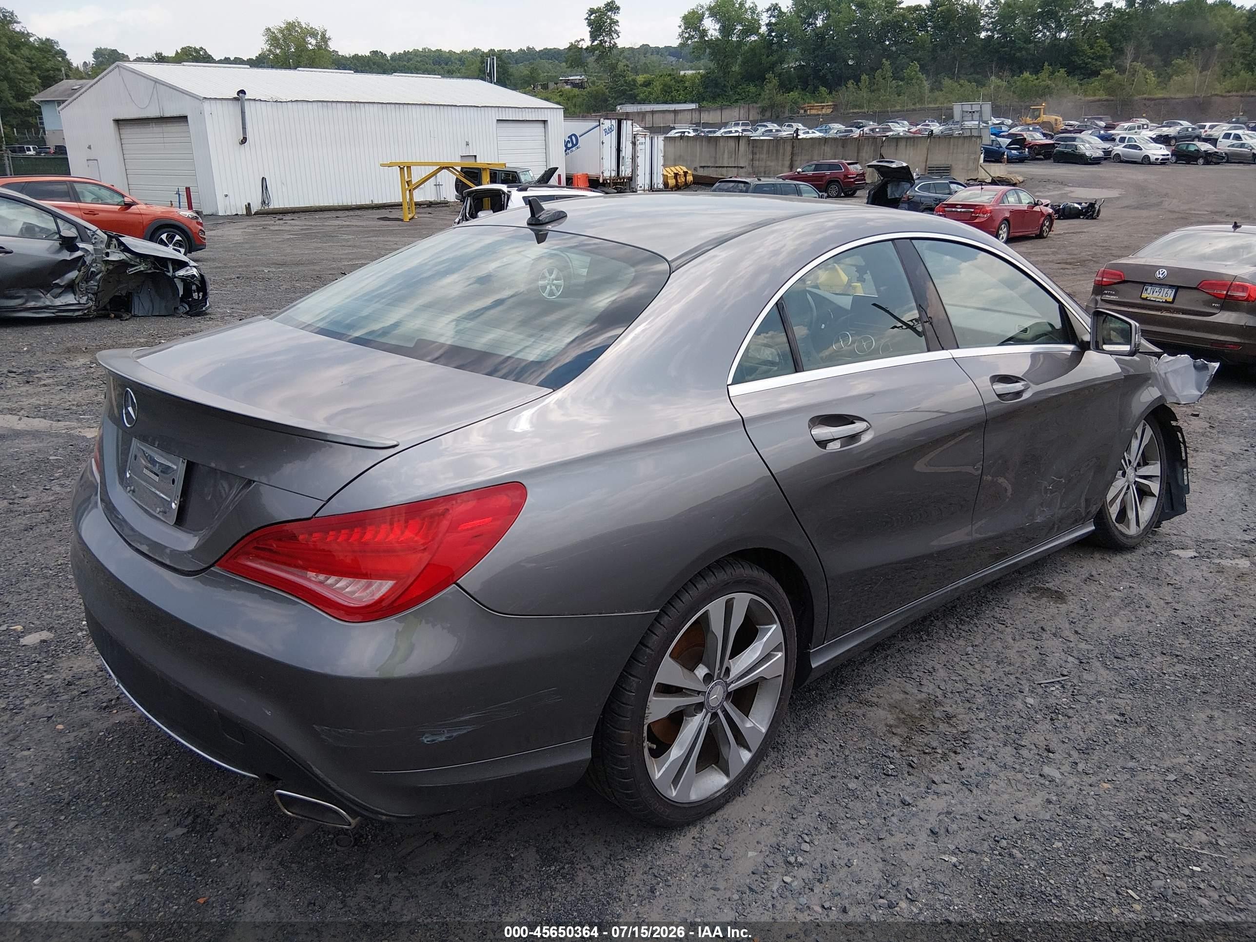 2015 Mercedes-benz Cla 250   Gray vin: WDDSJ4EB8FN171118