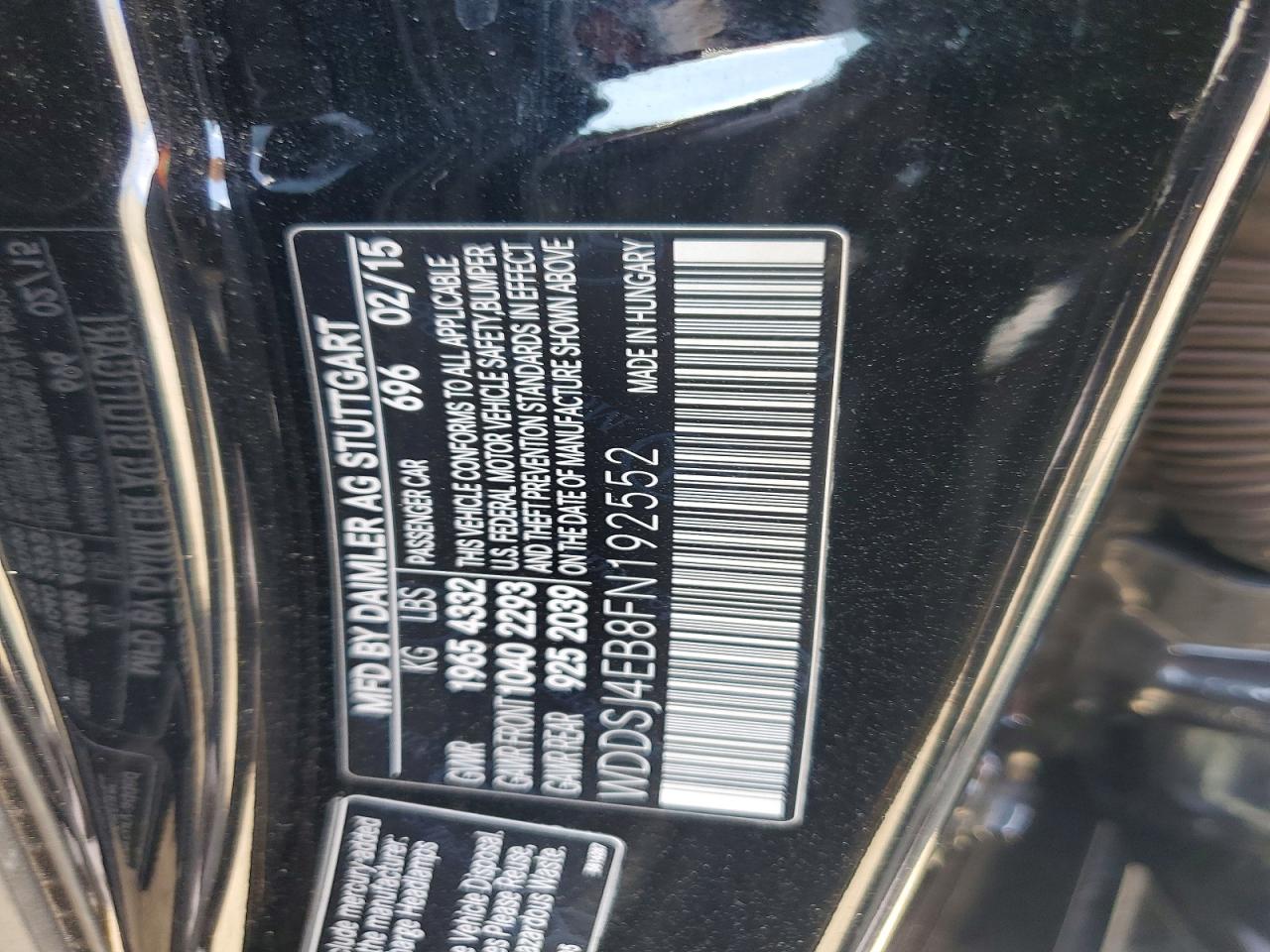 2015 Mercedes-benz Cla 250 Black vin: WDDSJ4EB8FN192552