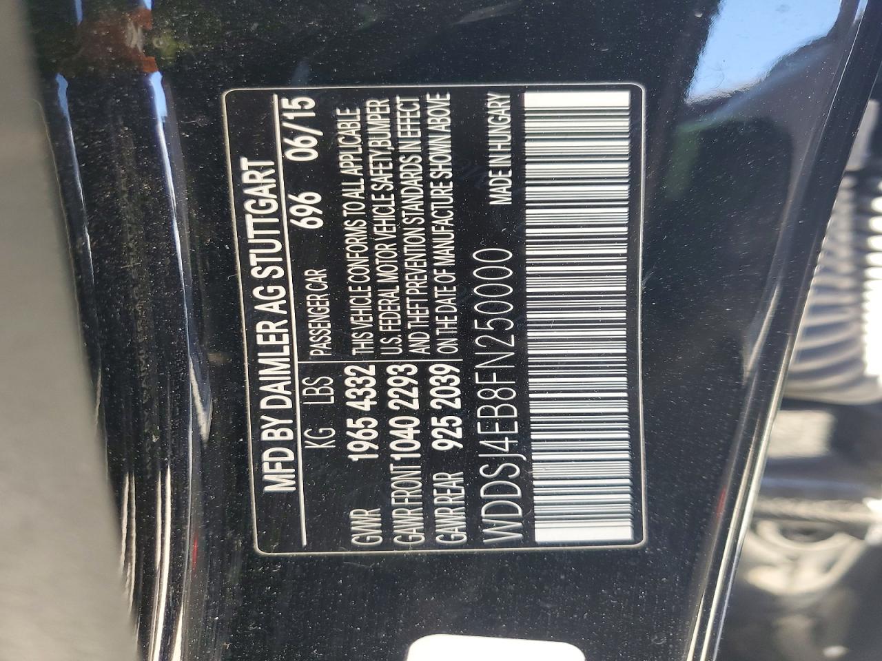 2015 Mercedes-benz Cla 250 Black vin: WDDSJ4EB8FN250000