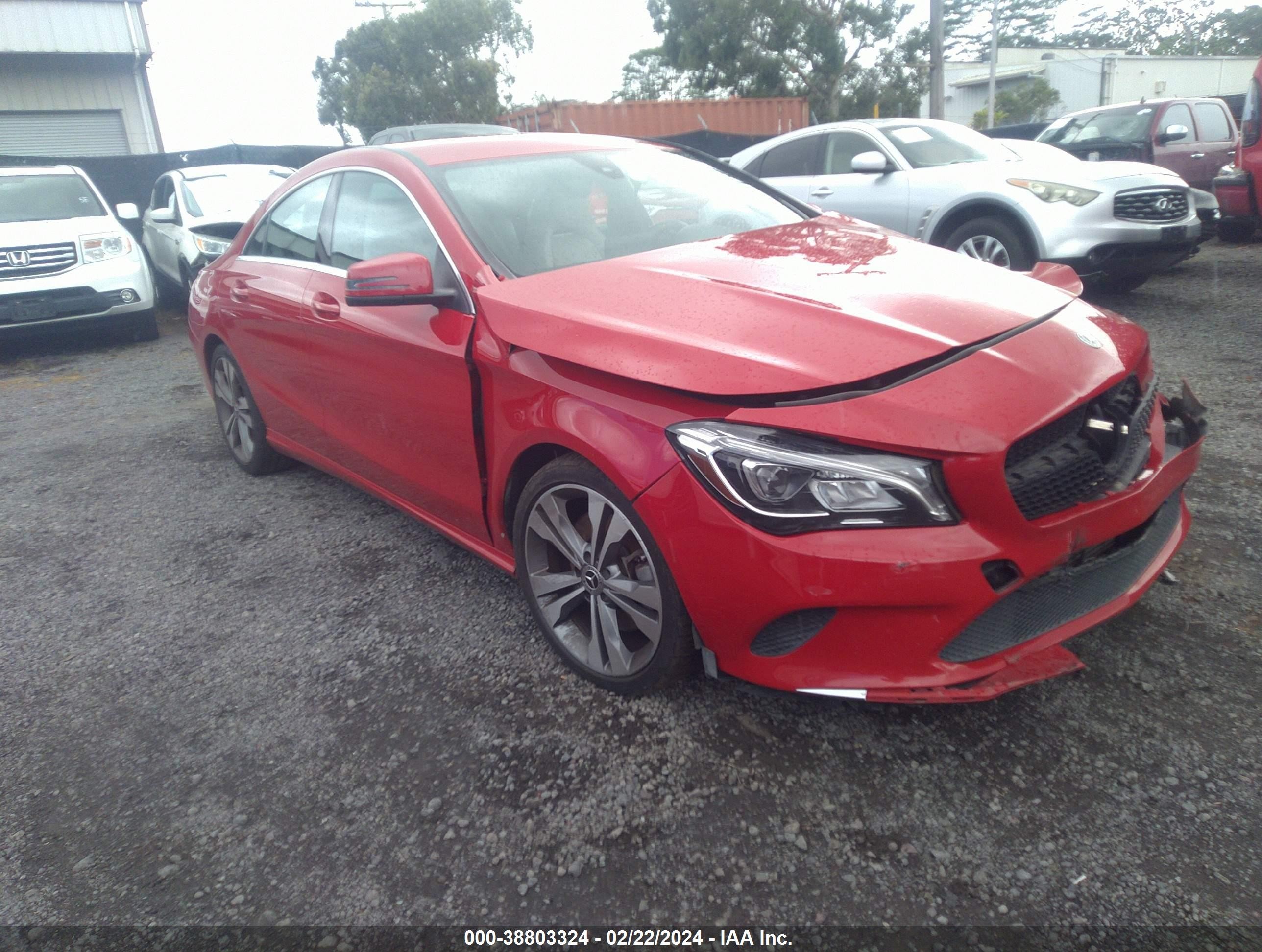 2019 Mercedes-benz Cla 250   Red vin: WDDSJ4EB9KN714079
