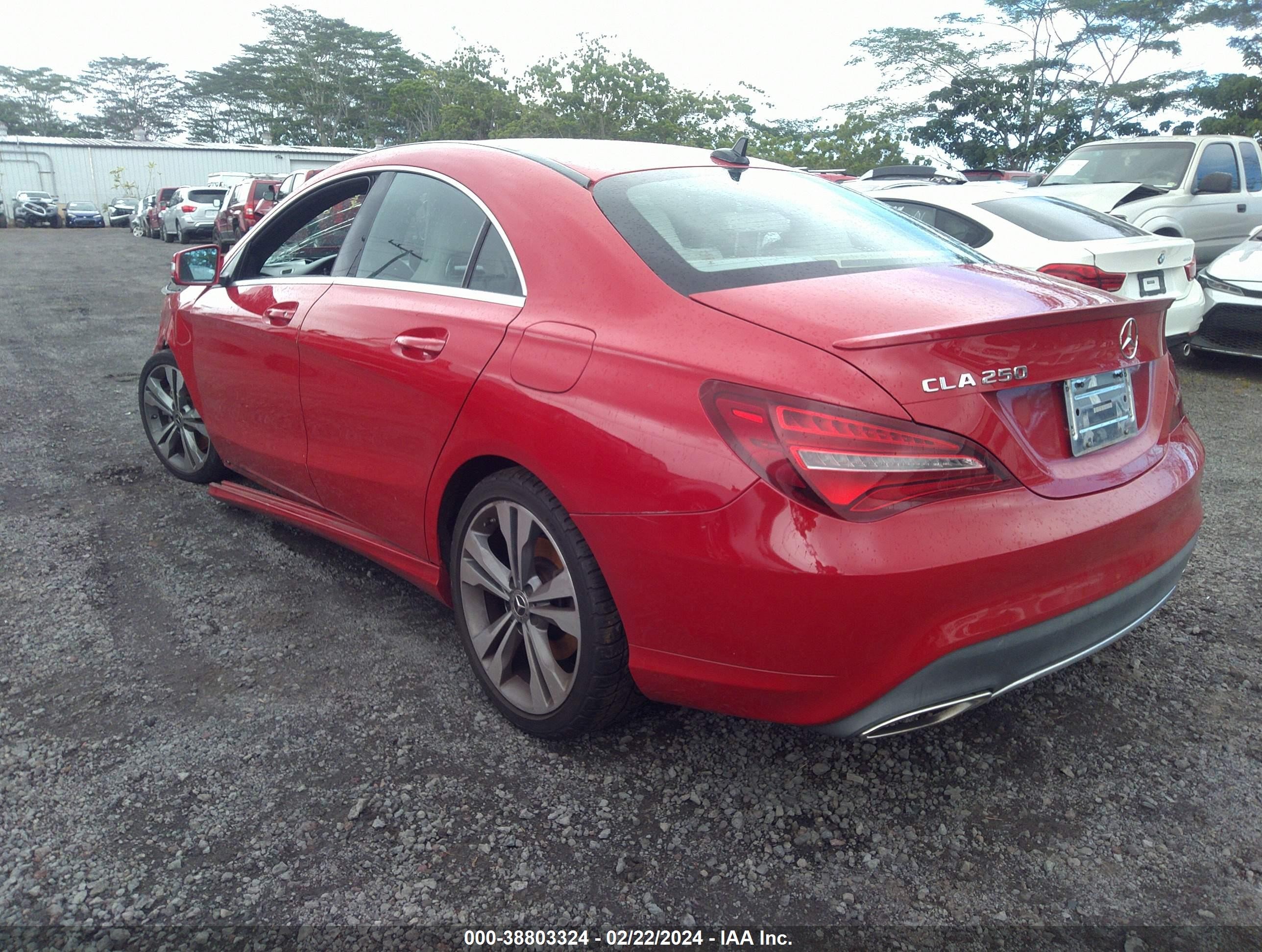 2019 Mercedes-benz Cla 250   Red vin: WDDSJ4EB9KN714079