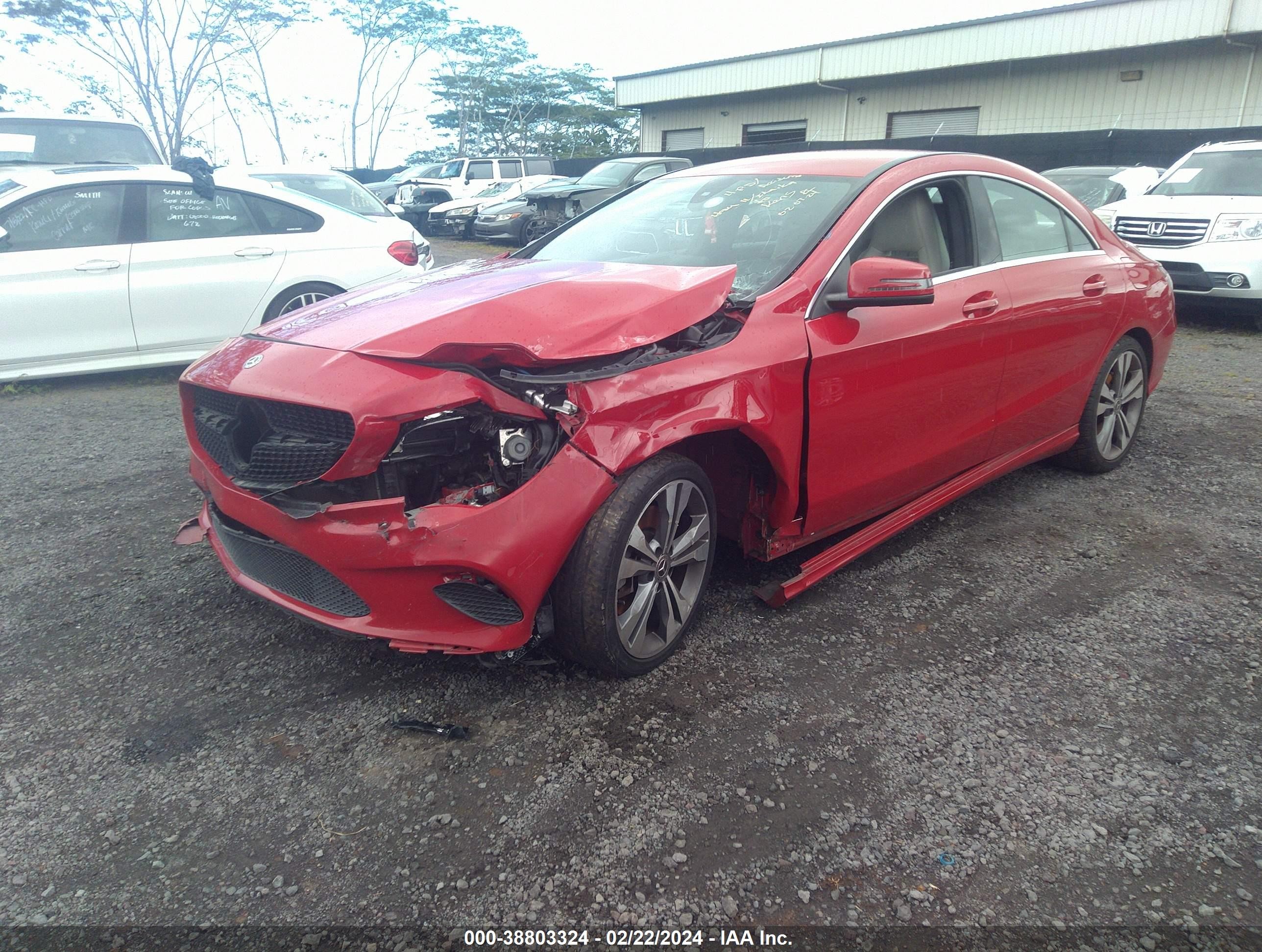 2019 Mercedes-benz Cla 250   Red vin: WDDSJ4EB9KN714079