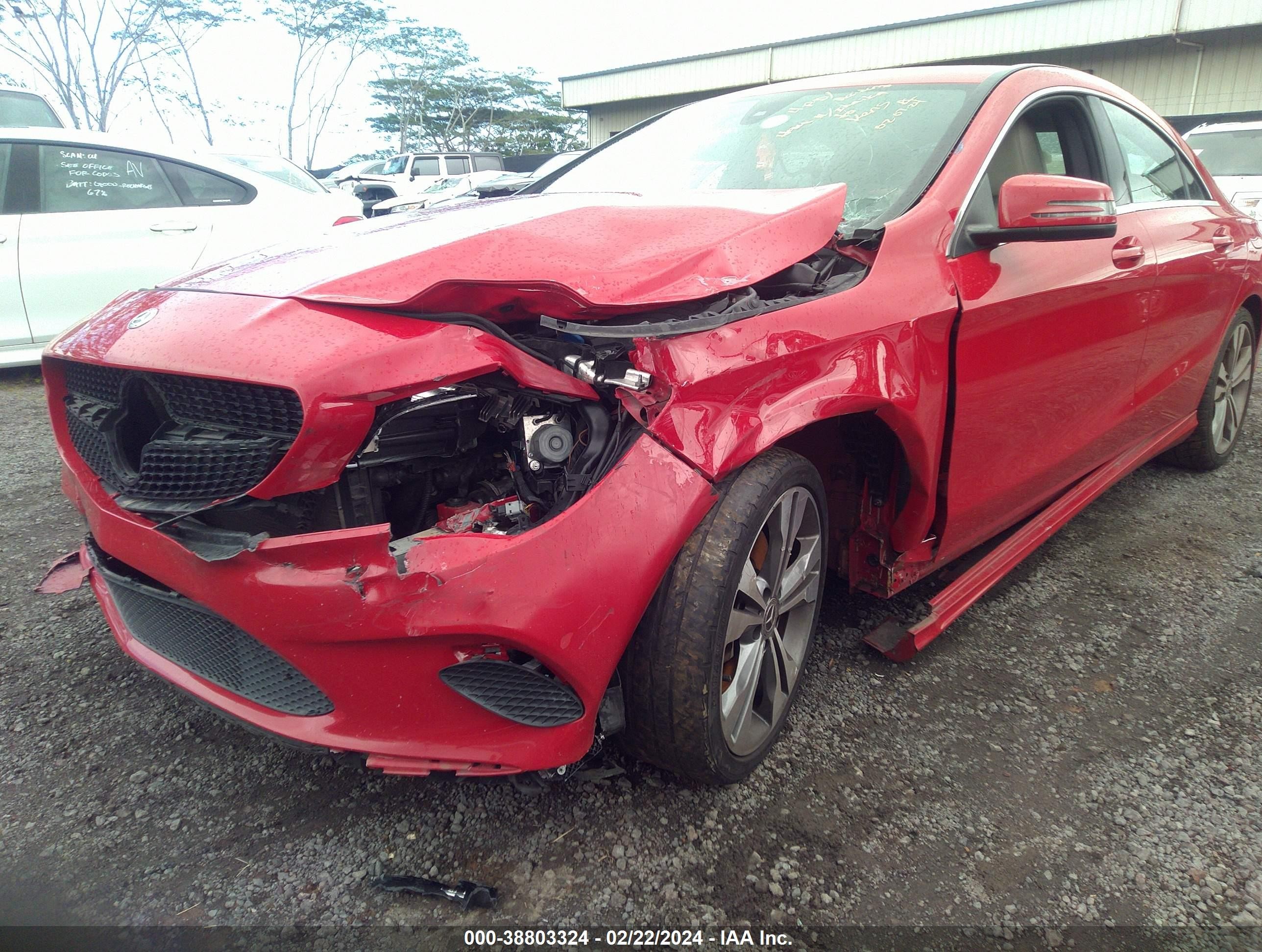 2019 Mercedes-benz Cla 250   Red vin: WDDSJ4EB9KN714079