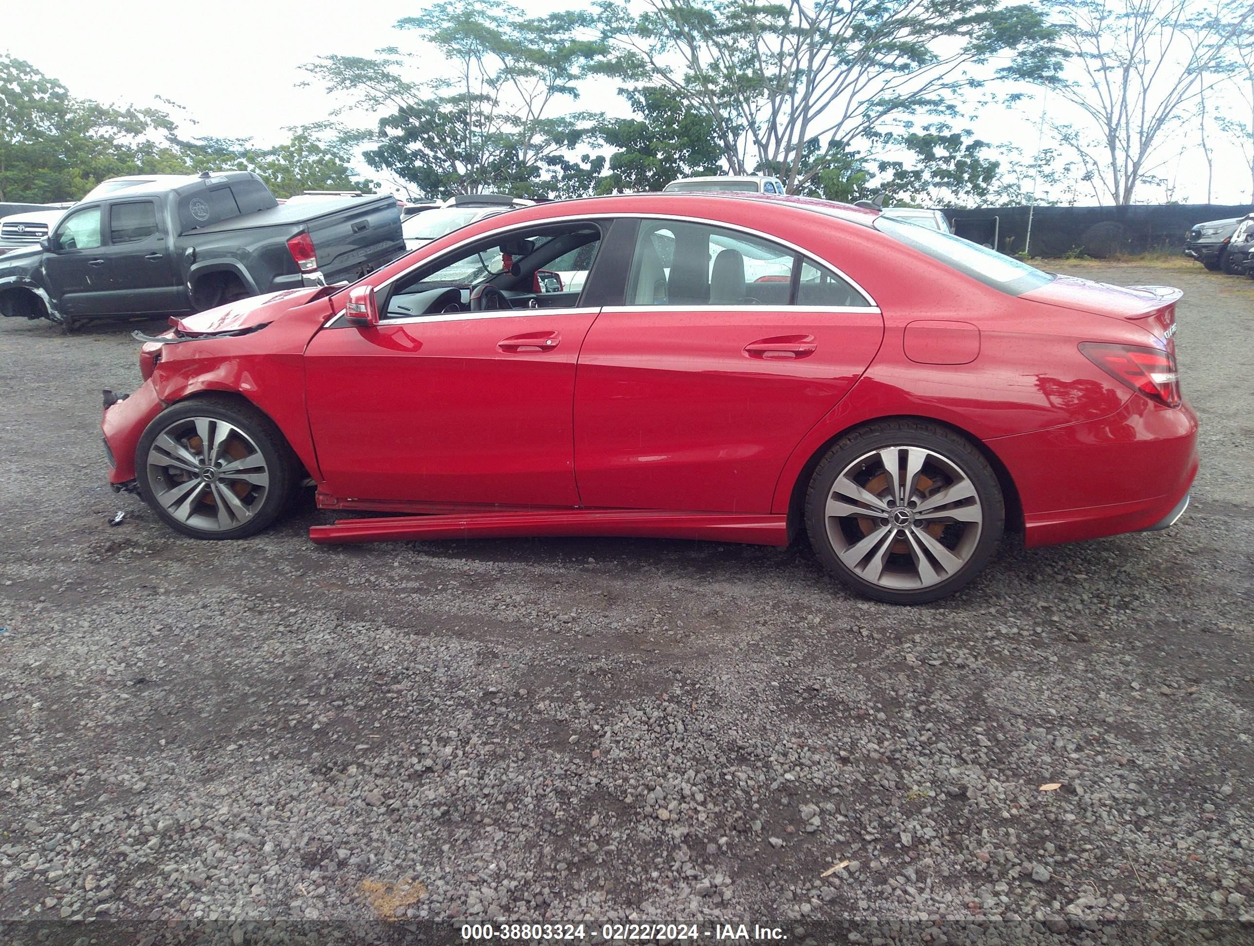 2019 Mercedes-benz Cla 250   Red vin: WDDSJ4EB9KN714079