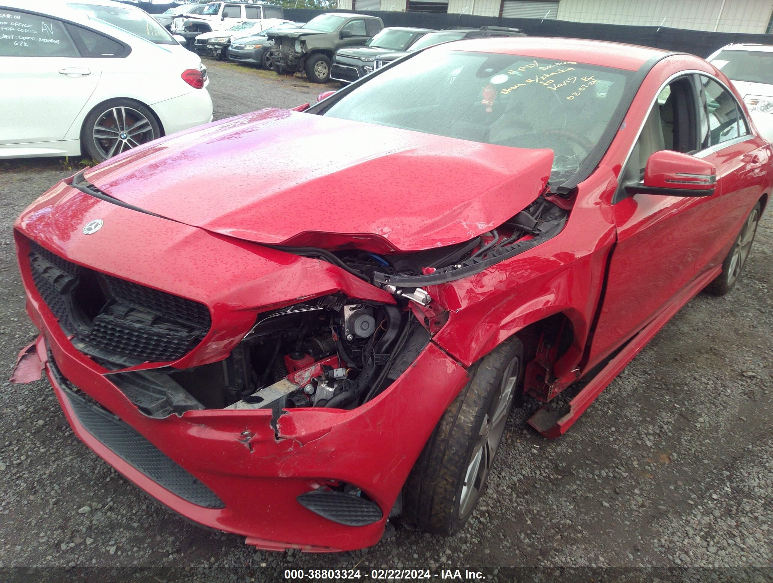2019 Mercedes-benz Cla 250   Red vin: WDDSJ4EB9KN714079