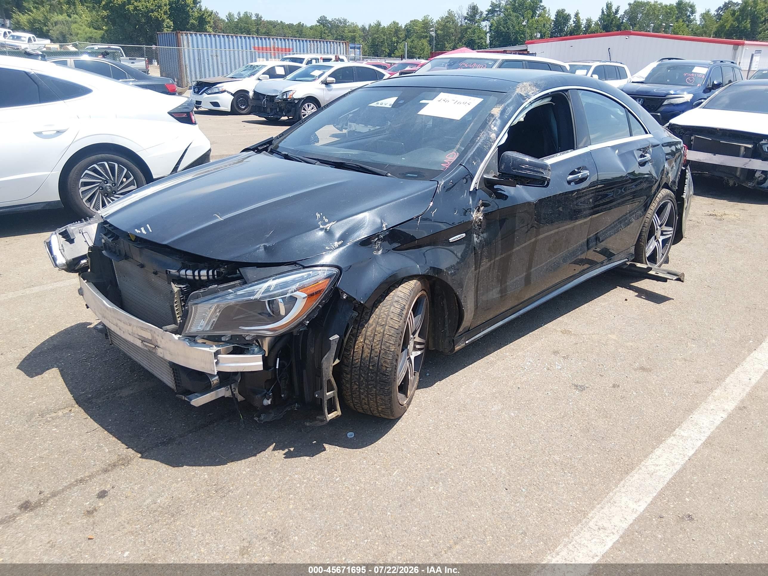 2015 Mercedes-benz Cla 250   Black vin: WDDSJ4EBXFN167491