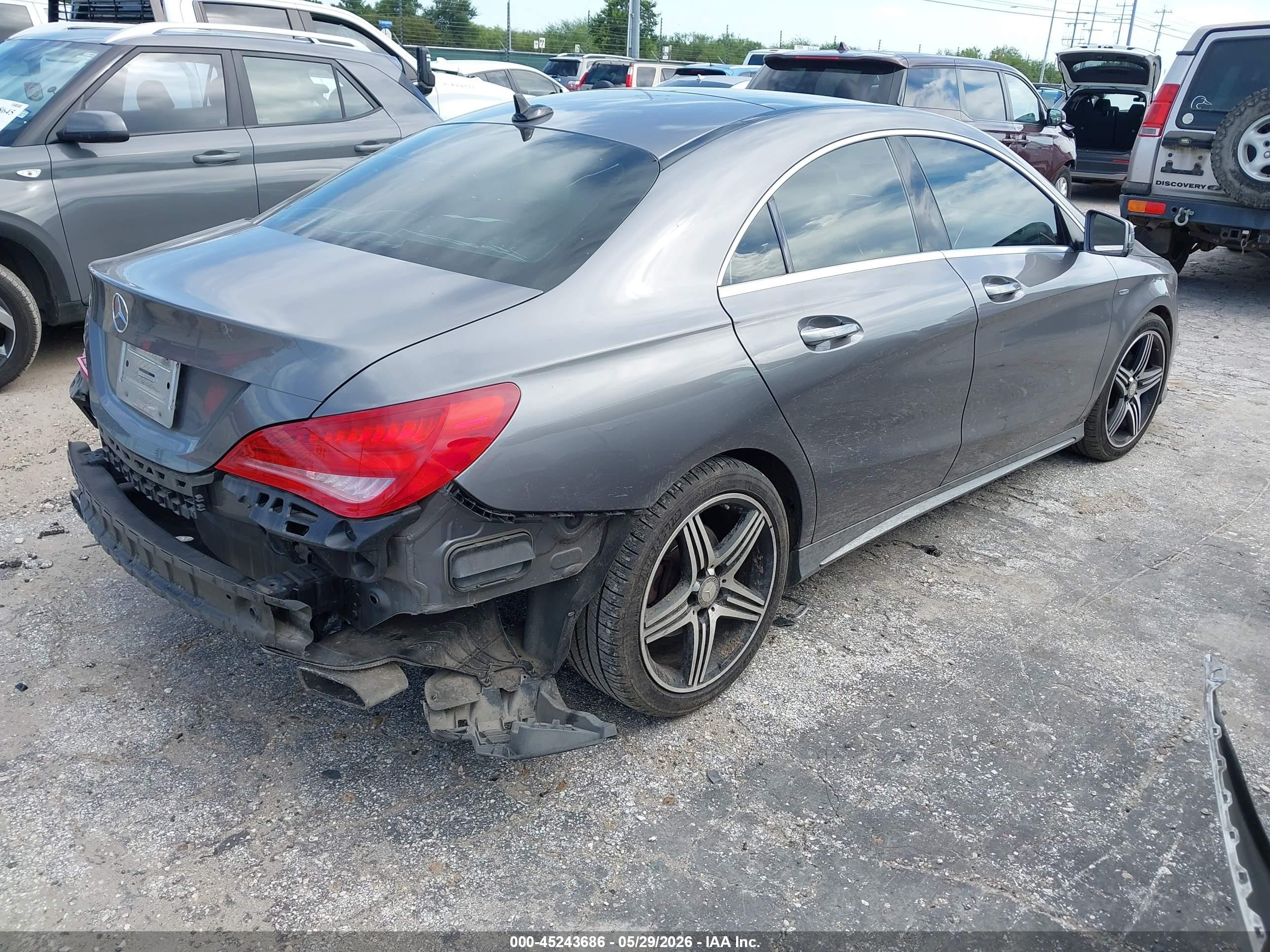 2015 Mercedes-benz Cla 250   Gray vin: WDDSJ4EBXFN170441