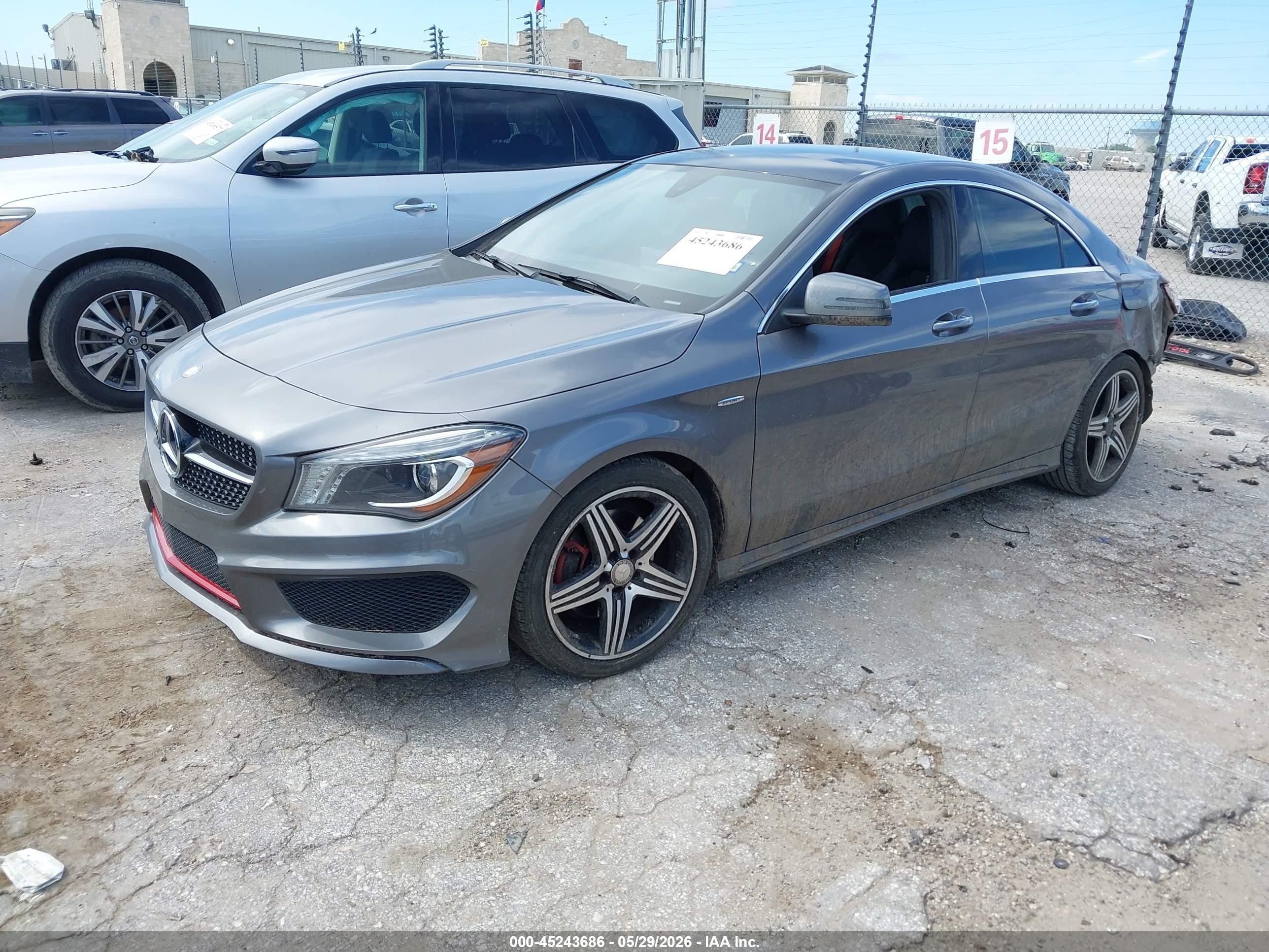 2015 Mercedes-benz Cla 250   Gray vin: WDDSJ4EBXFN170441