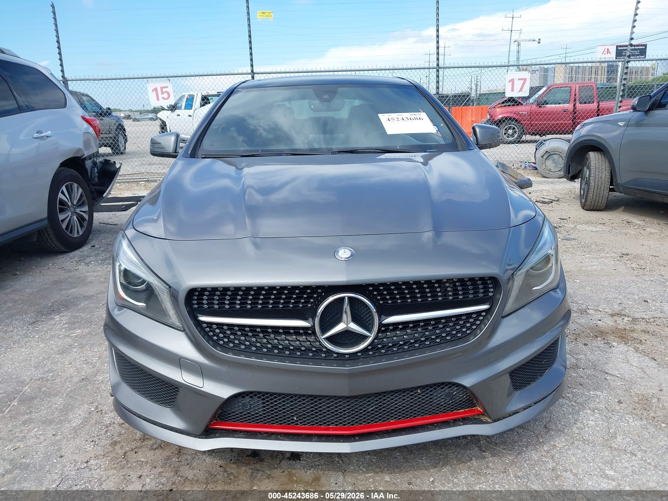 2015 Mercedes-benz Cla 250   Gray vin: WDDSJ4EBXFN170441