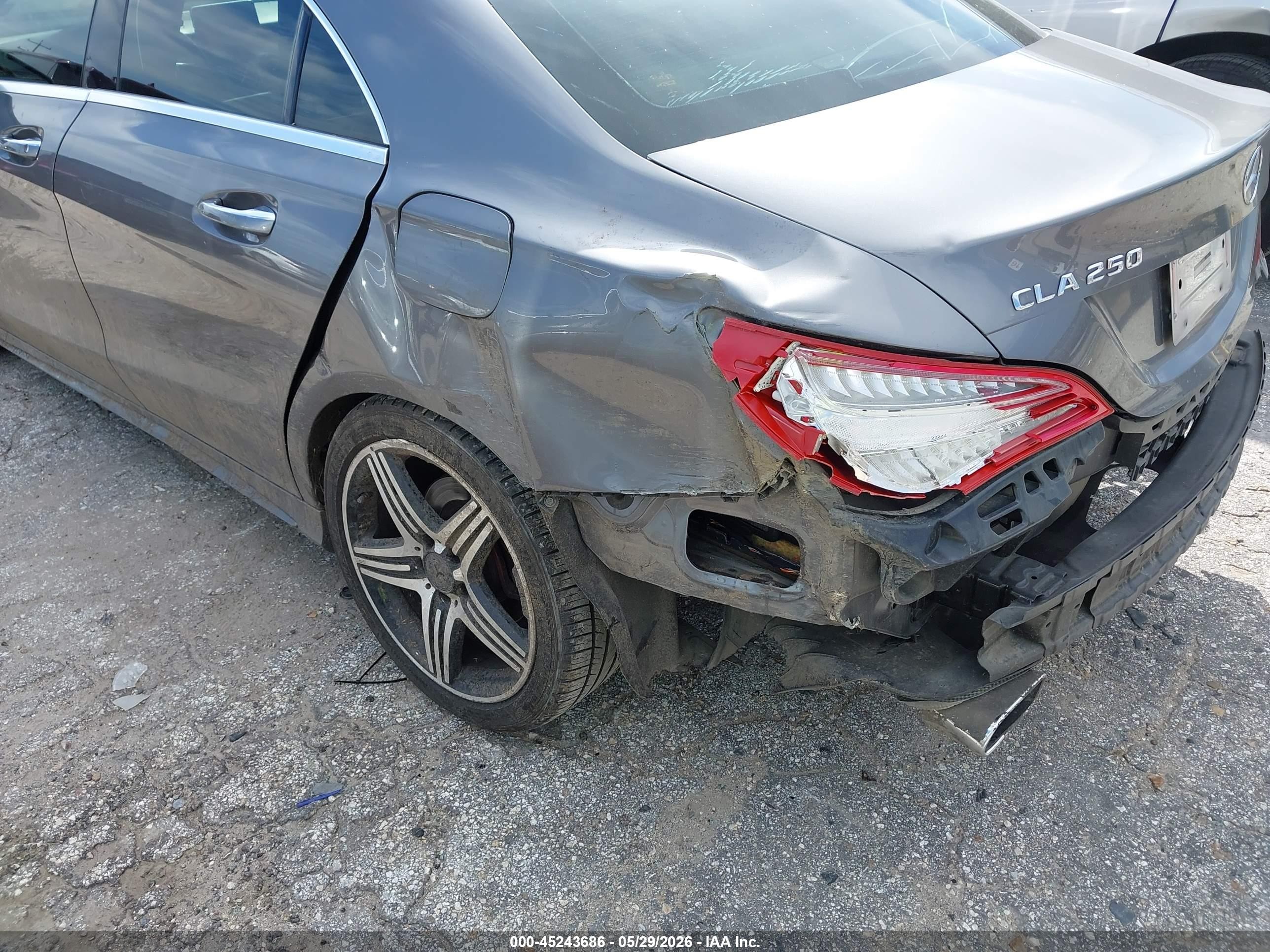 2015 Mercedes-benz Cla 250   Gray vin: WDDSJ4EBXFN170441