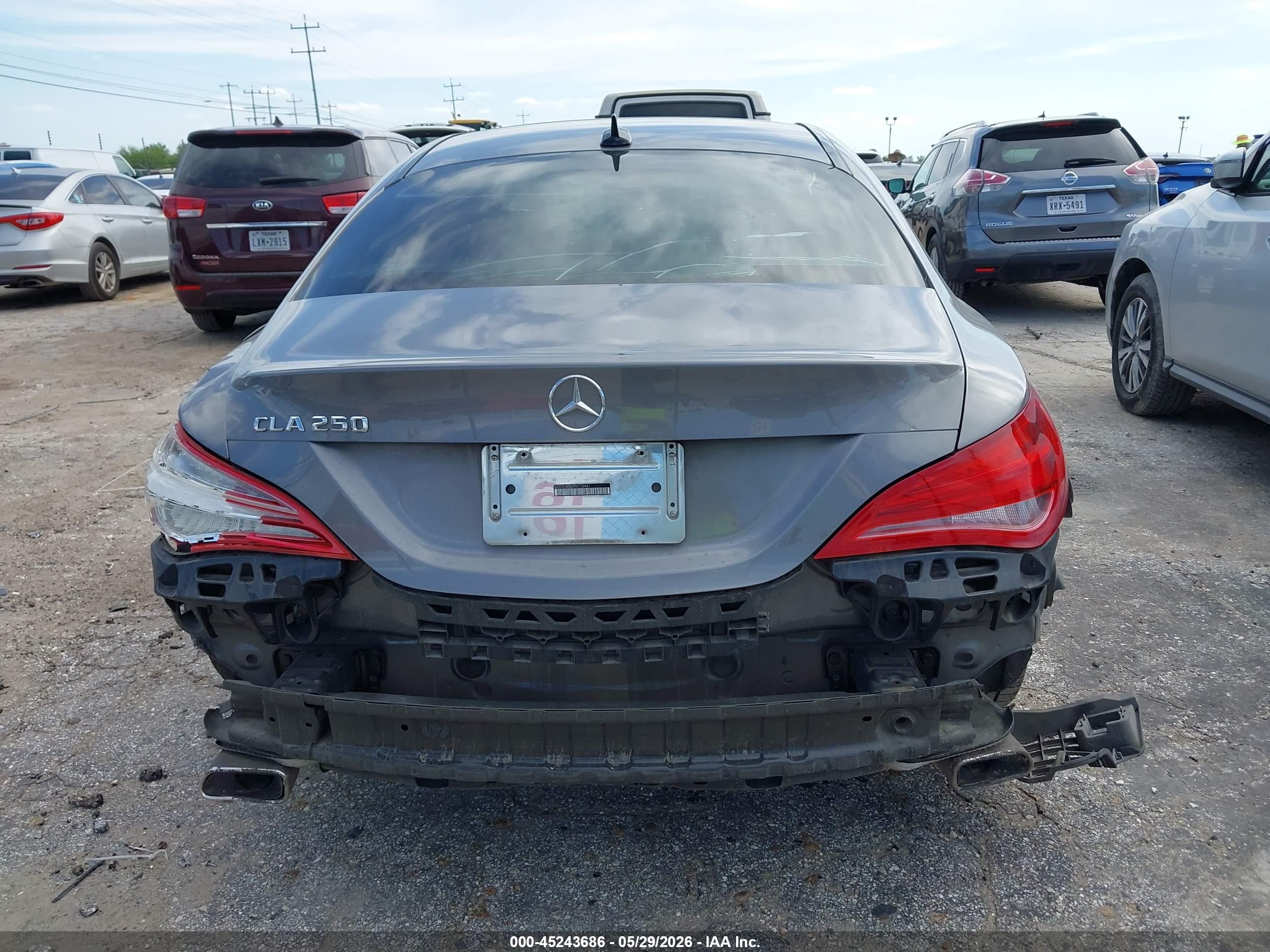 2015 Mercedes-benz Cla 250   Gray vin: WDDSJ4EBXFN170441
