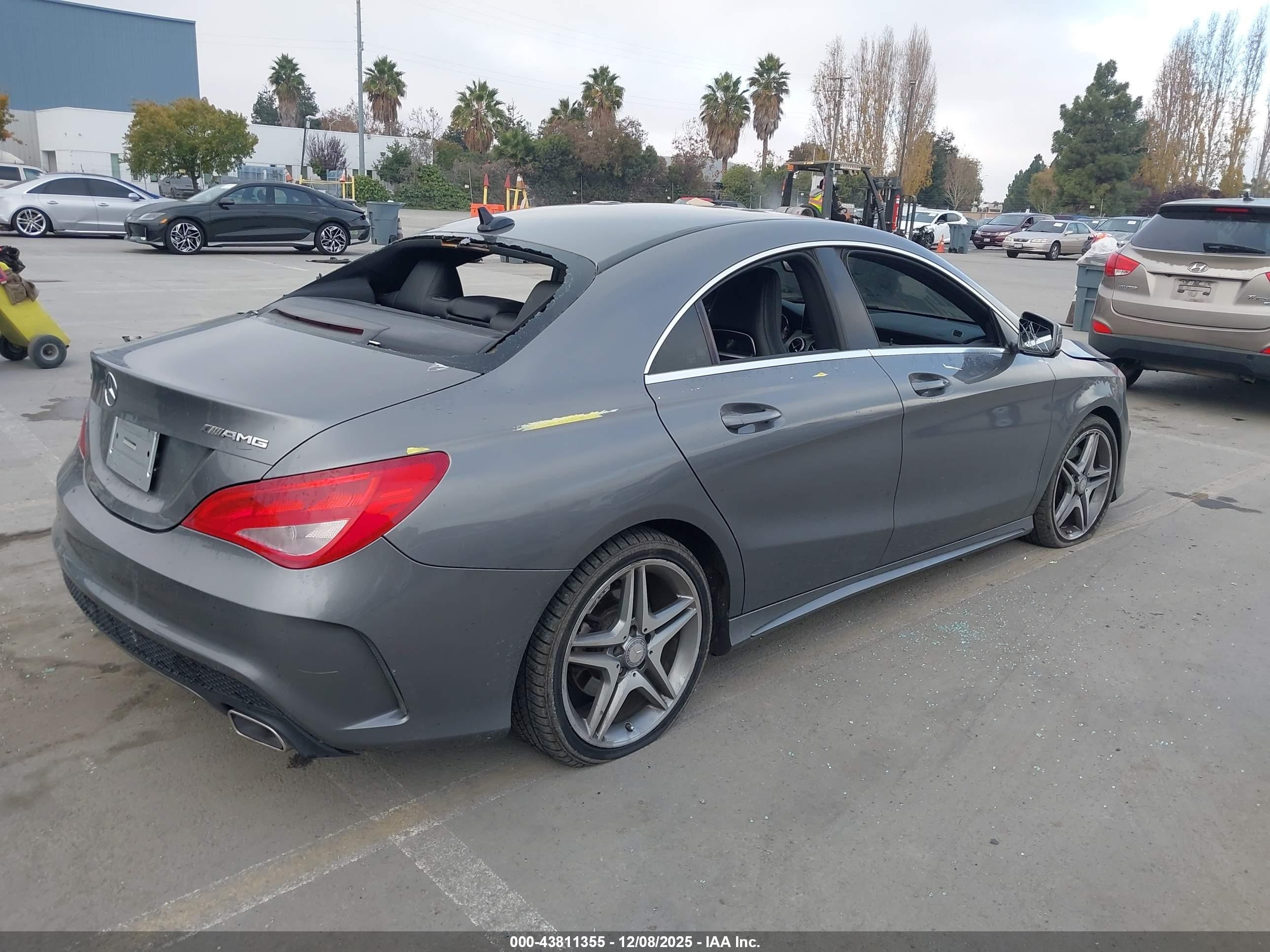 2015 Mercedes-benz Cla 250   Gray vin: WDDSJ4EBXFN230718