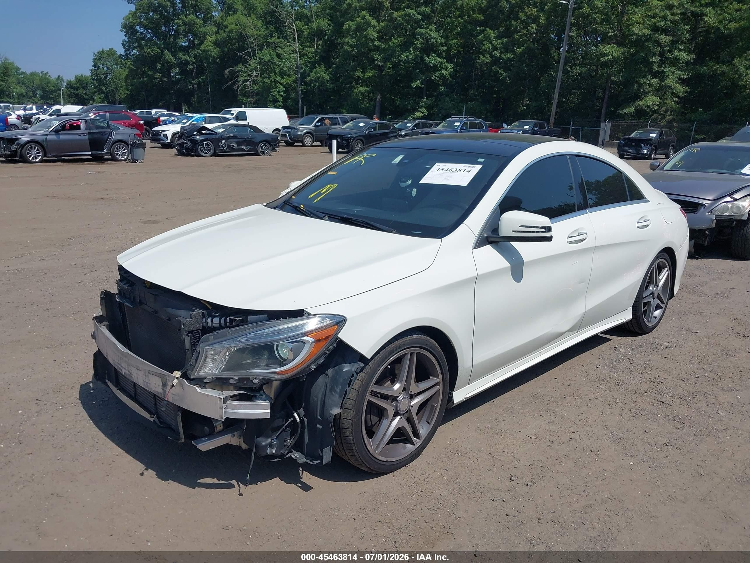 2015 Mercedes-benz Cla 250 4matic White vin: WDDSJ4GB0FN286406