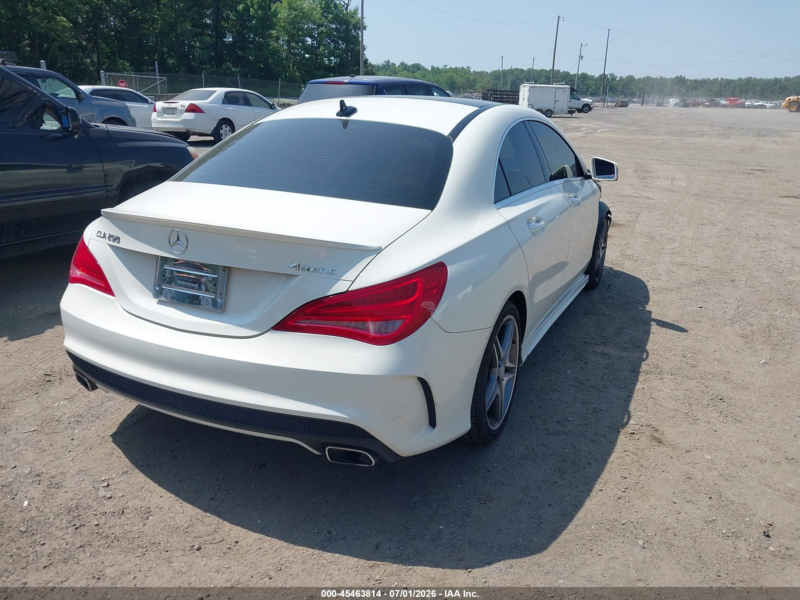2015 Mercedes-benz Cla 250 4matic White vin: WDDSJ4GB0FN286406