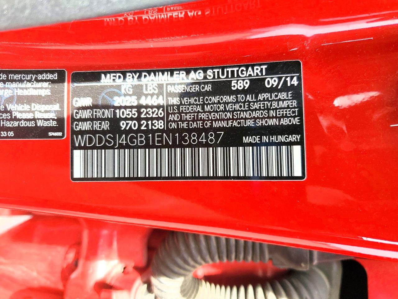 2014 Mercedes-benz Cla 250 4matic Red vin: WDDSJ4GB1EN138487