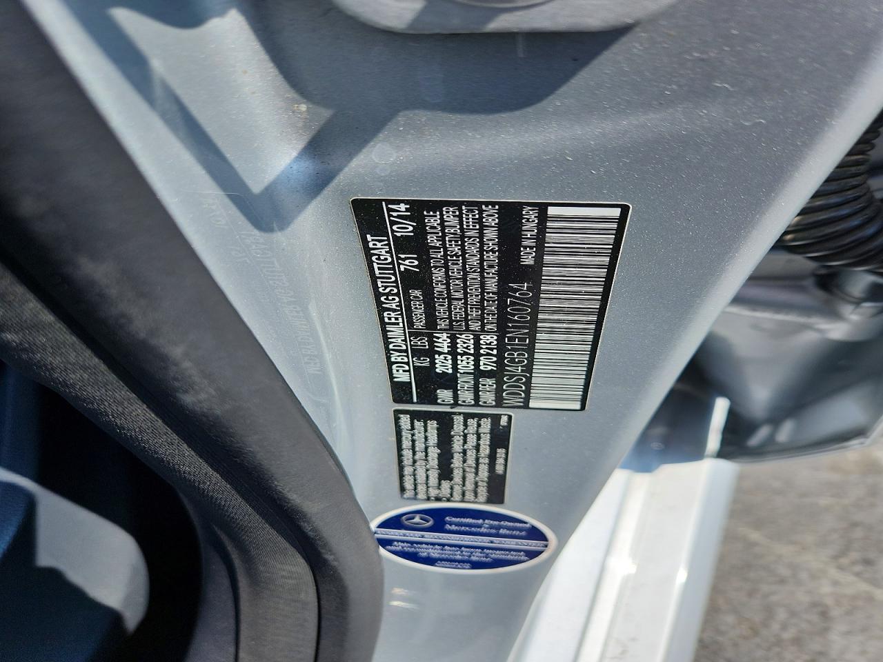 2014 Mercedes-benz Cla 250 4matic Серебряный vin: WDDSJ4GB1EN160764