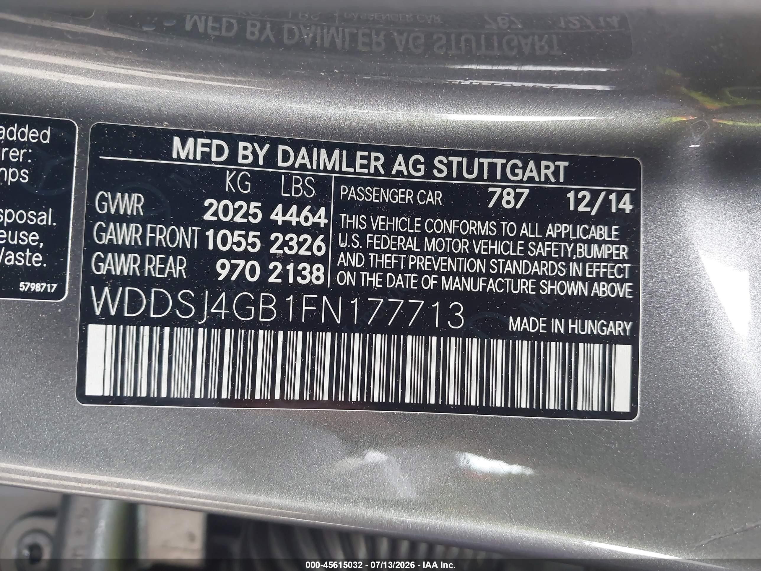 2015 Mercedes-benz Cla 250 4matic Gray vin: WDDSJ4GB1FN177713