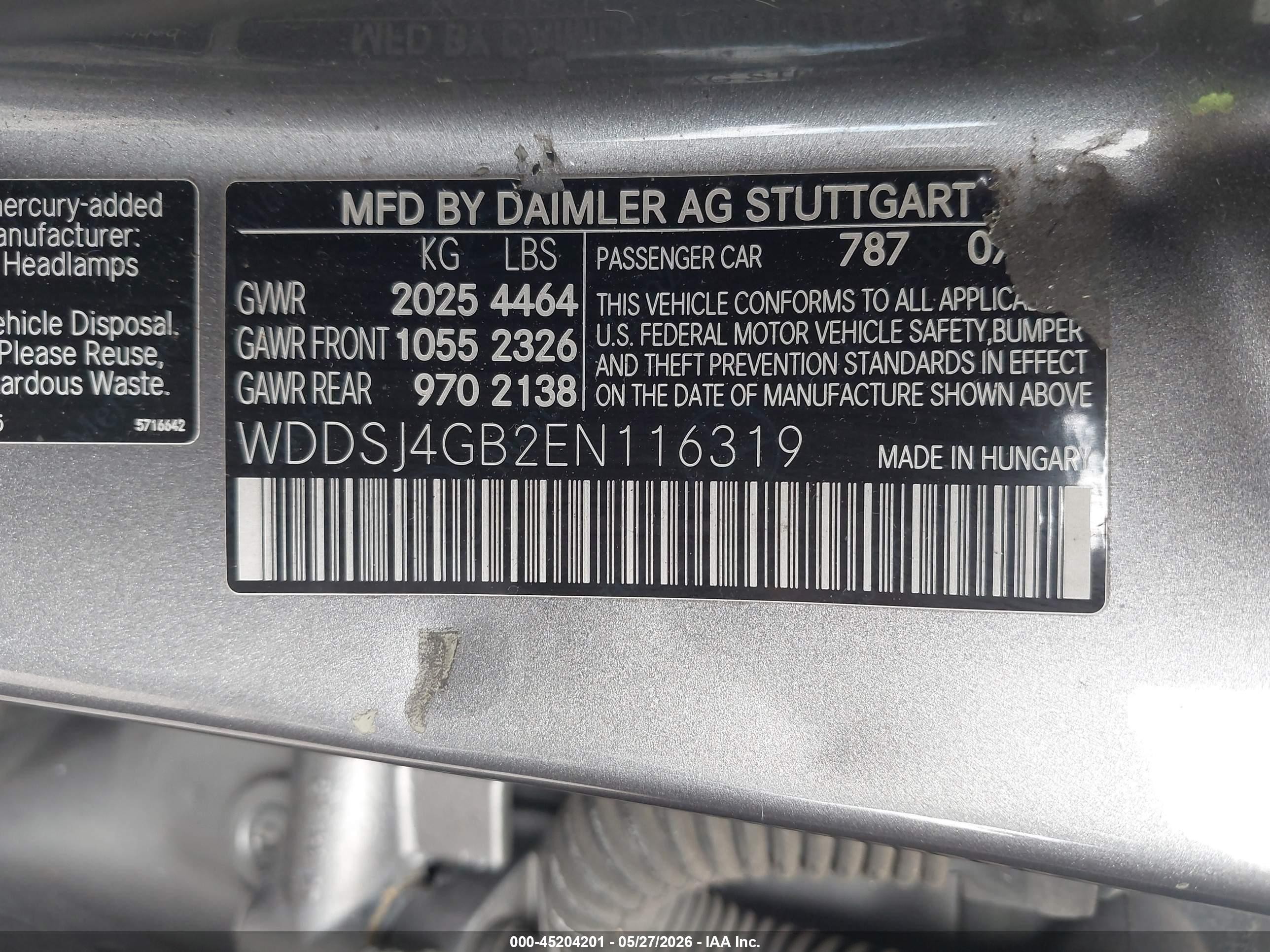 2014 Mercedes-benz Cla 250 4matic Серый vin: WDDSJ4GB2EN116319