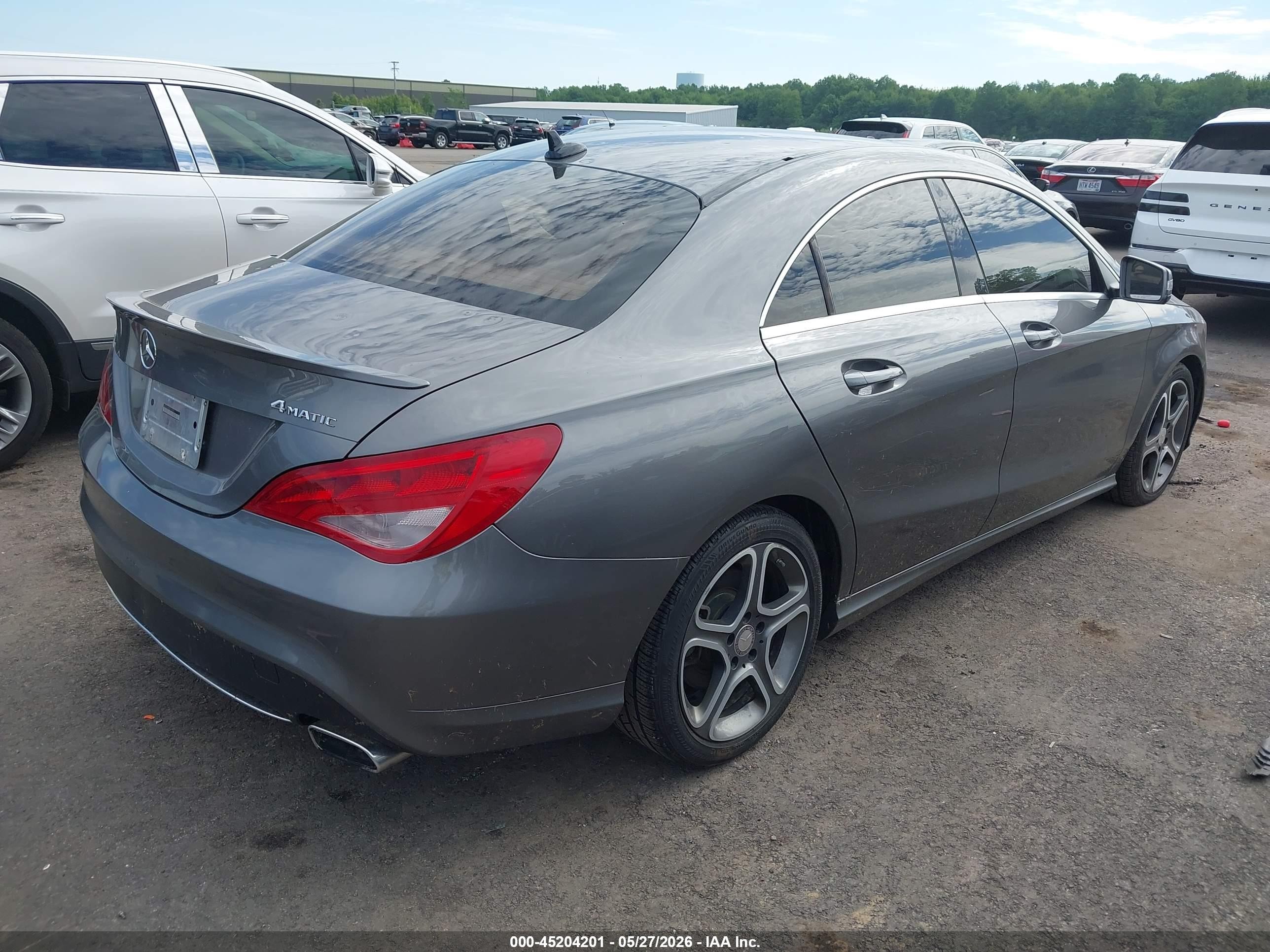2014 Mercedes-benz Cla 250 4matic Серый vin: WDDSJ4GB2EN116319
