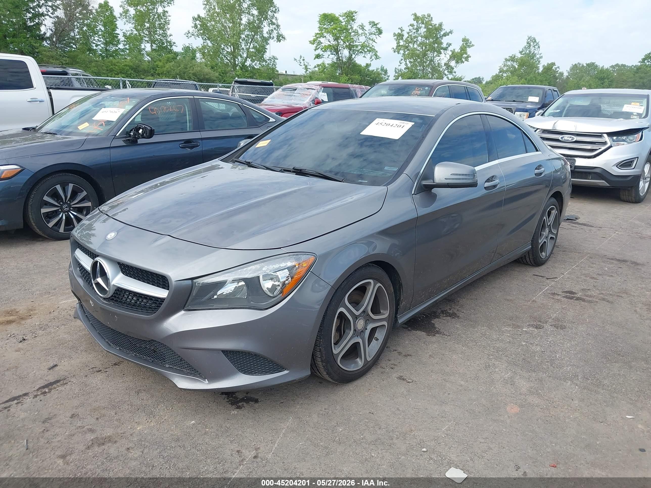 2014 Mercedes-benz Cla 250 4matic Серый vin: WDDSJ4GB2EN116319