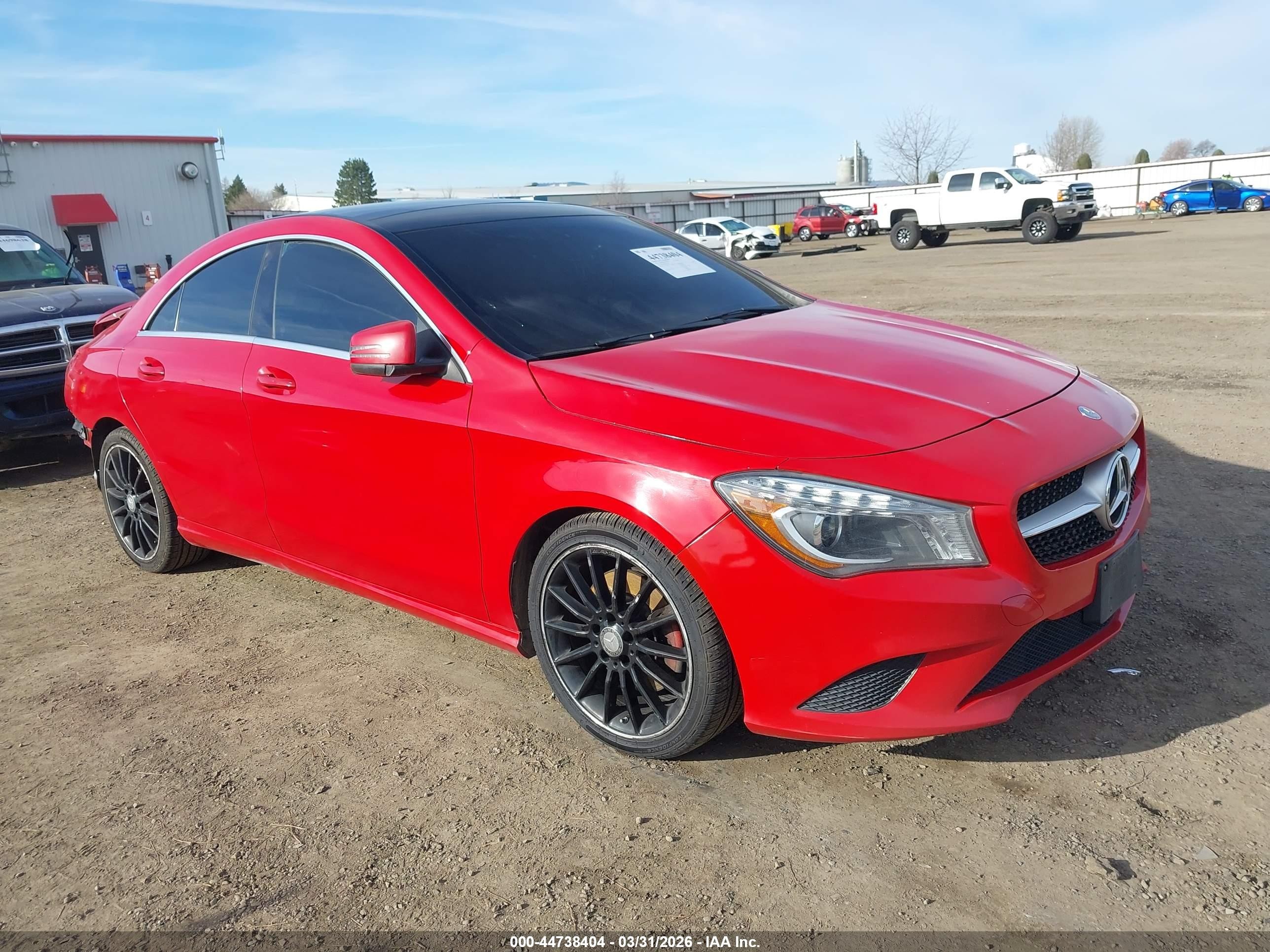 2014 Mercedes-benz Cla 250 4matic Red vin: WDDSJ4GB2EN134190