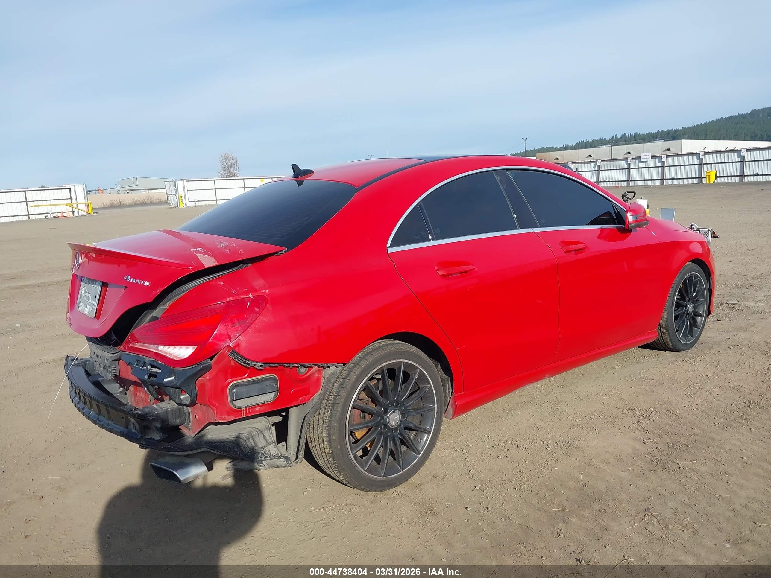 2014 Mercedes-benz Cla 250 4matic Red vin: WDDSJ4GB2EN134190