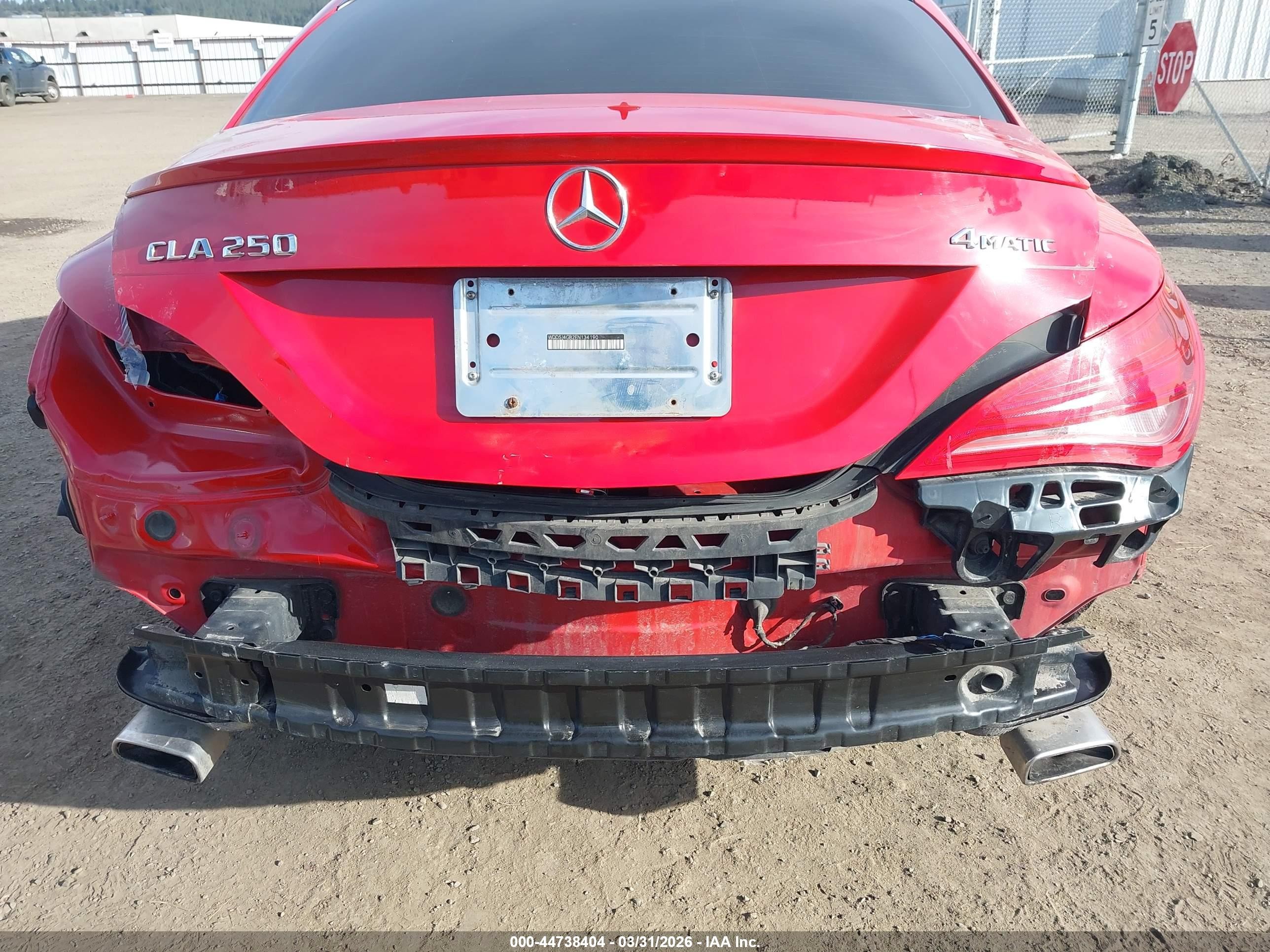 2014 Mercedes-benz Cla 250 4matic Red vin: WDDSJ4GB2EN134190