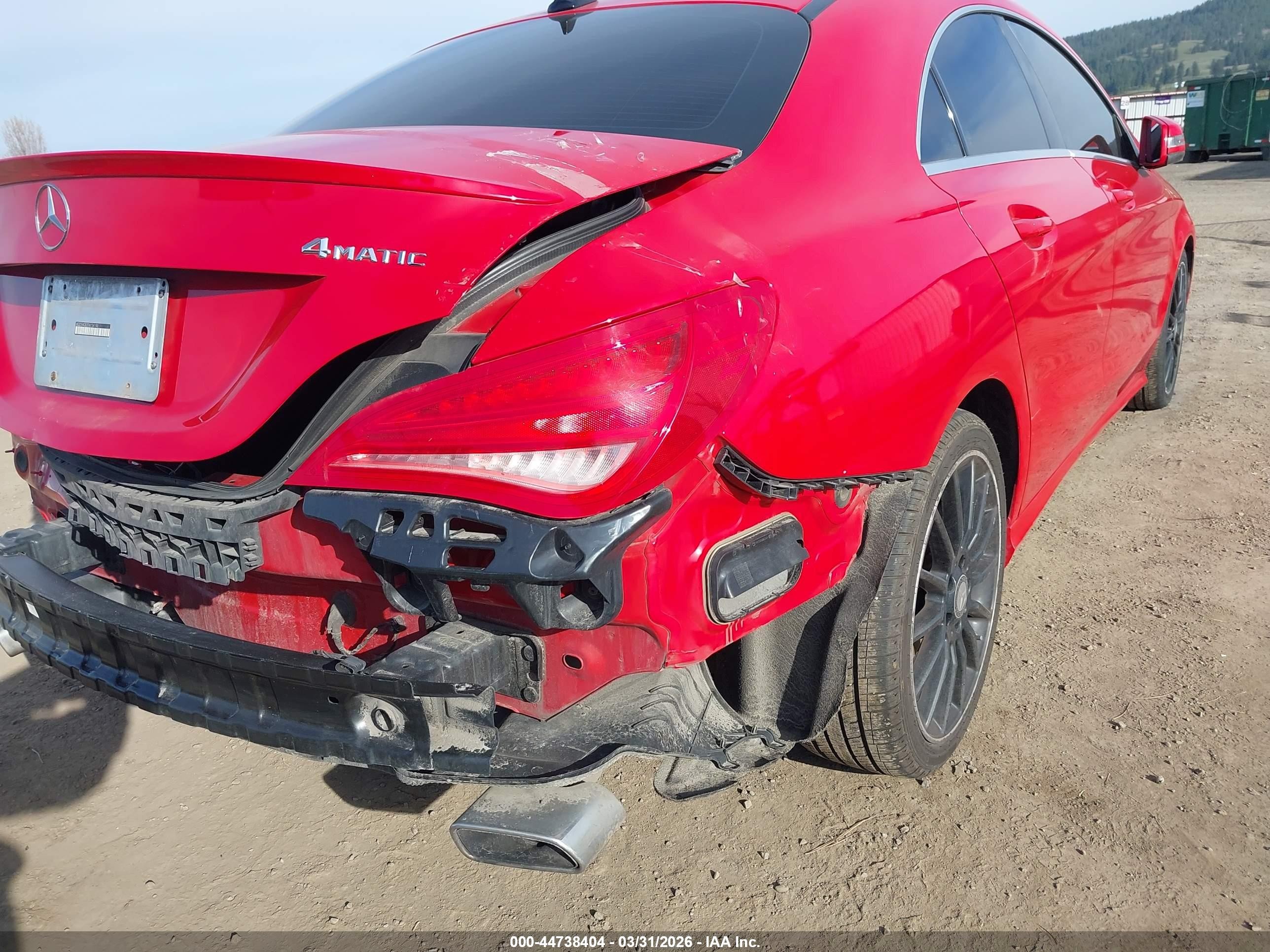 2014 Mercedes-benz Cla 250 4matic Red vin: WDDSJ4GB2EN134190