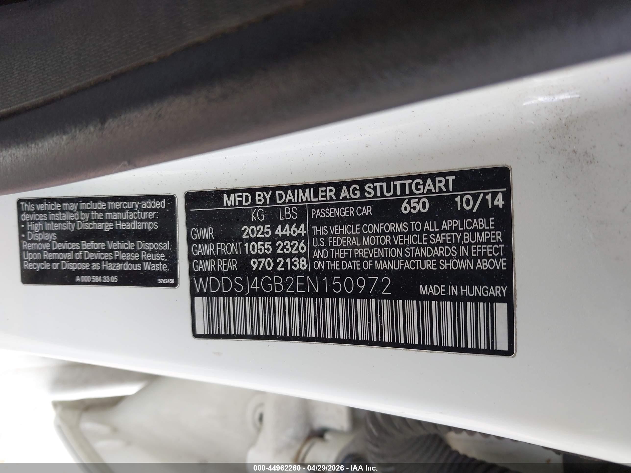 2014 Mercedes-benz Cla 250 4matic White vin: WDDSJ4GB2EN150972