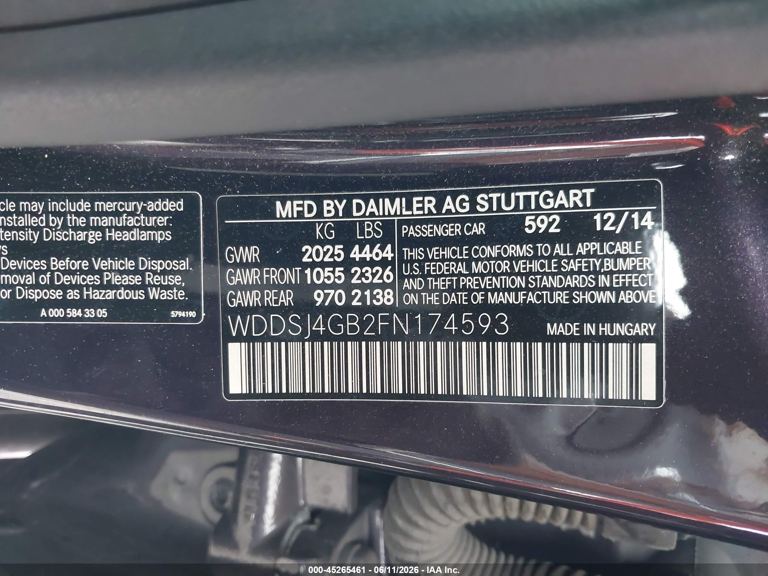 2015 Mercedes-benz Cla 250 4matic Black vin: WDDSJ4GB2FN174593