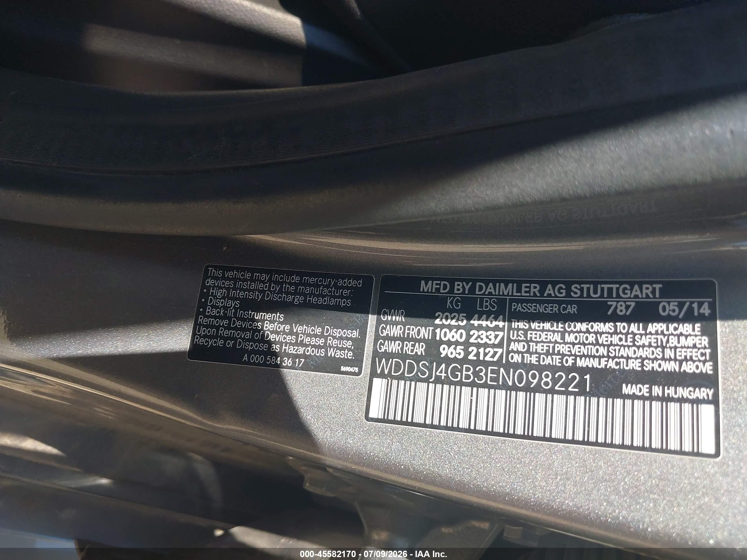 2014 Mercedes-benz Cla 250 4matic Gray vin: WDDSJ4GB3EN098221