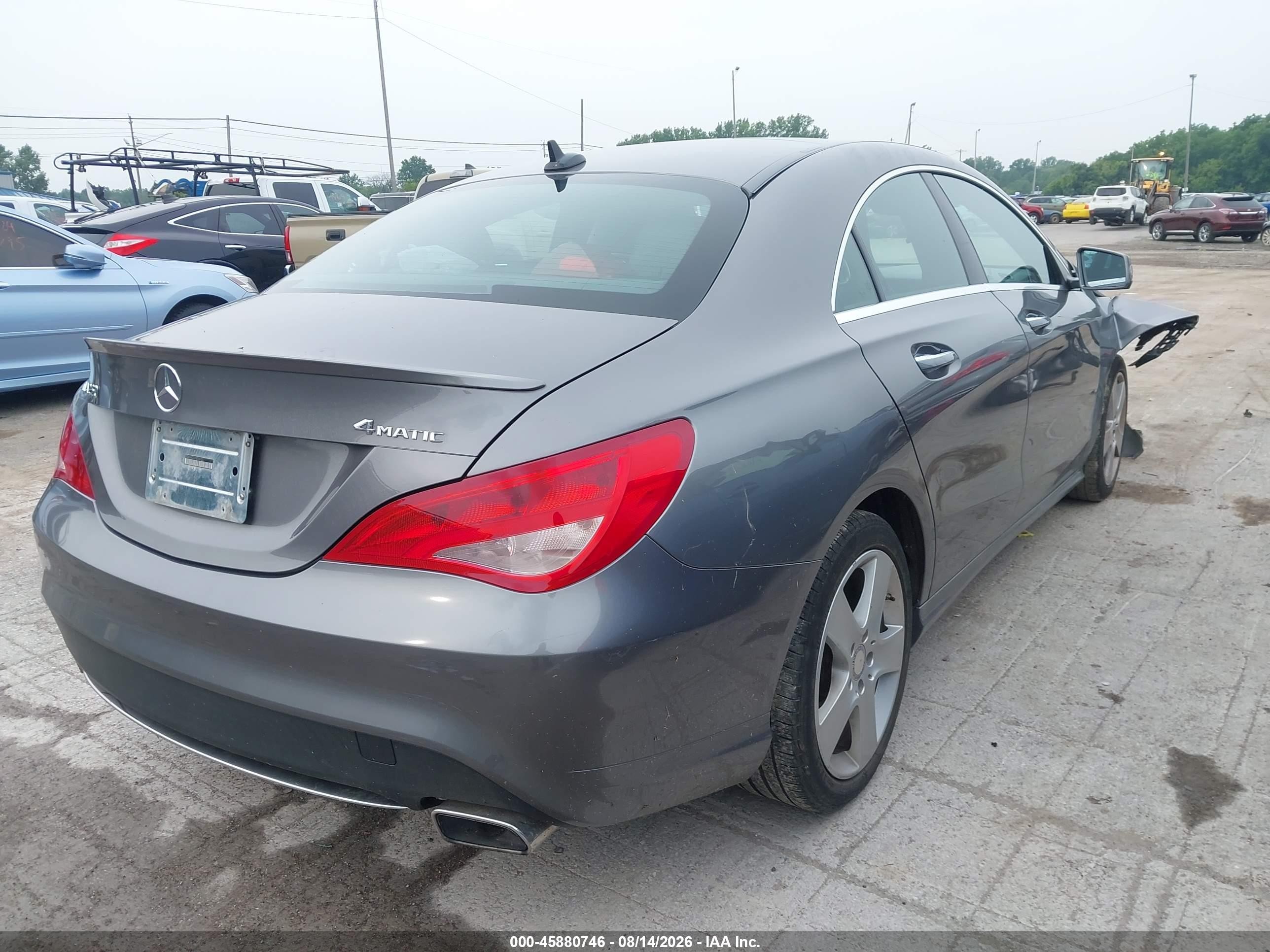 2015 Mercedes-benz Cla 250 4matic Gray vin: WDDSJ4GB3FN203101