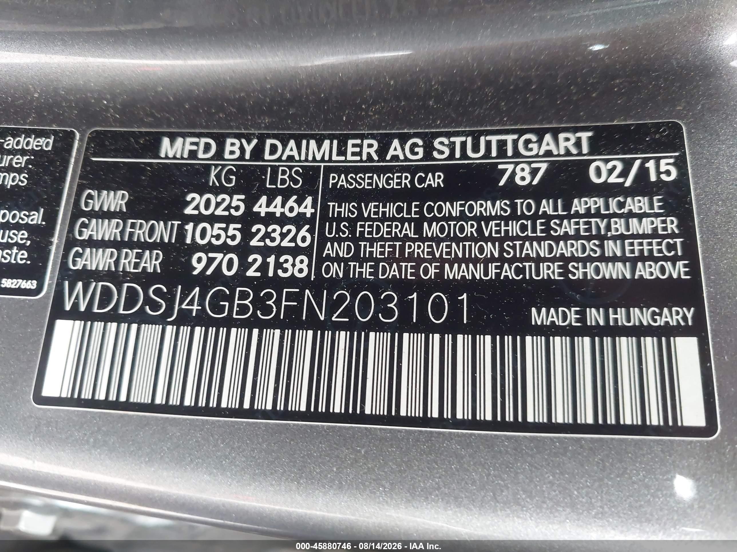 2015 Mercedes-benz Cla 250 4matic Gray vin: WDDSJ4GB3FN203101