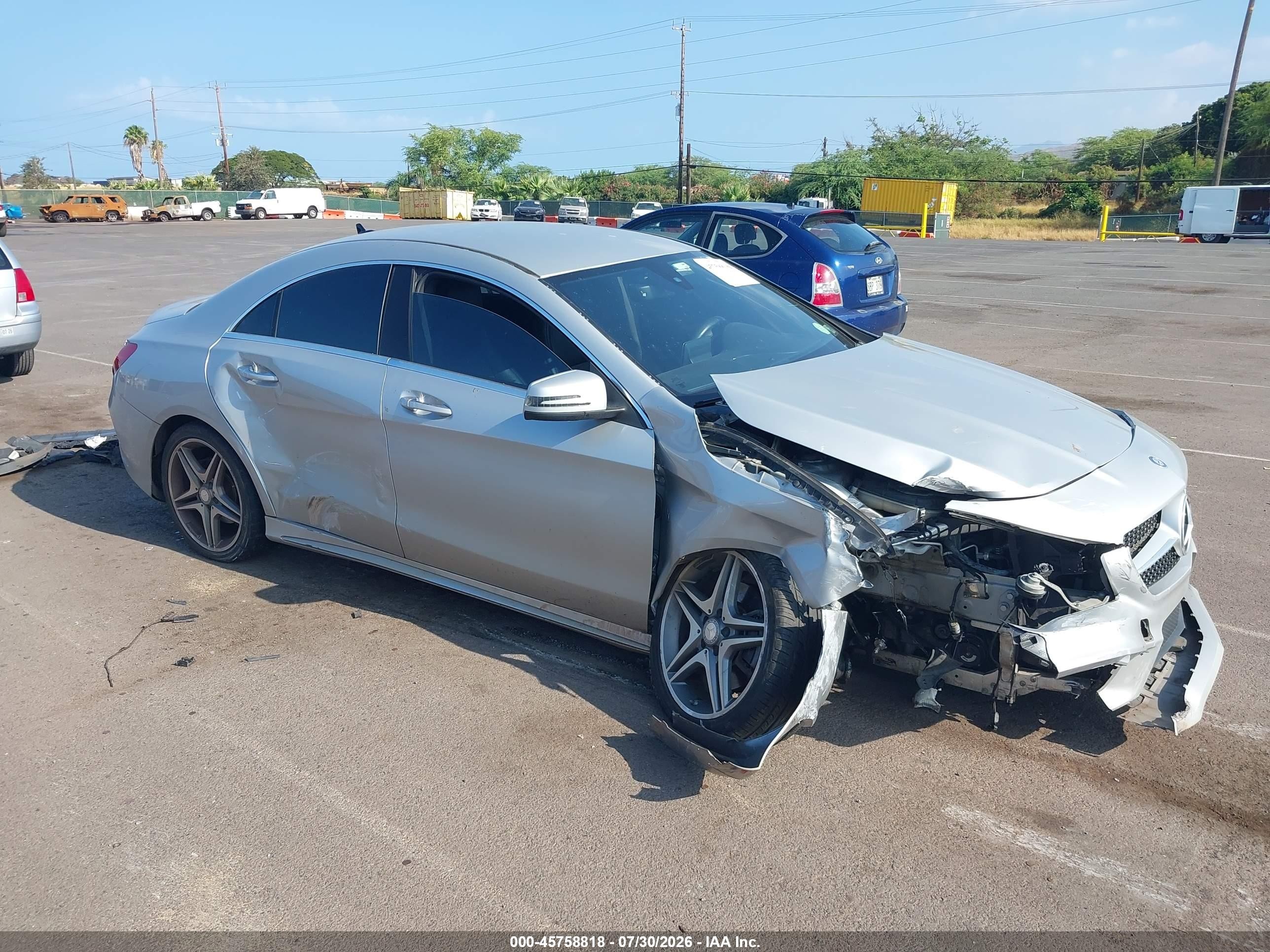 2015 Mercedes-benz Cla 250 4matic Серебряный vin: WDDSJ4GB3FN233991