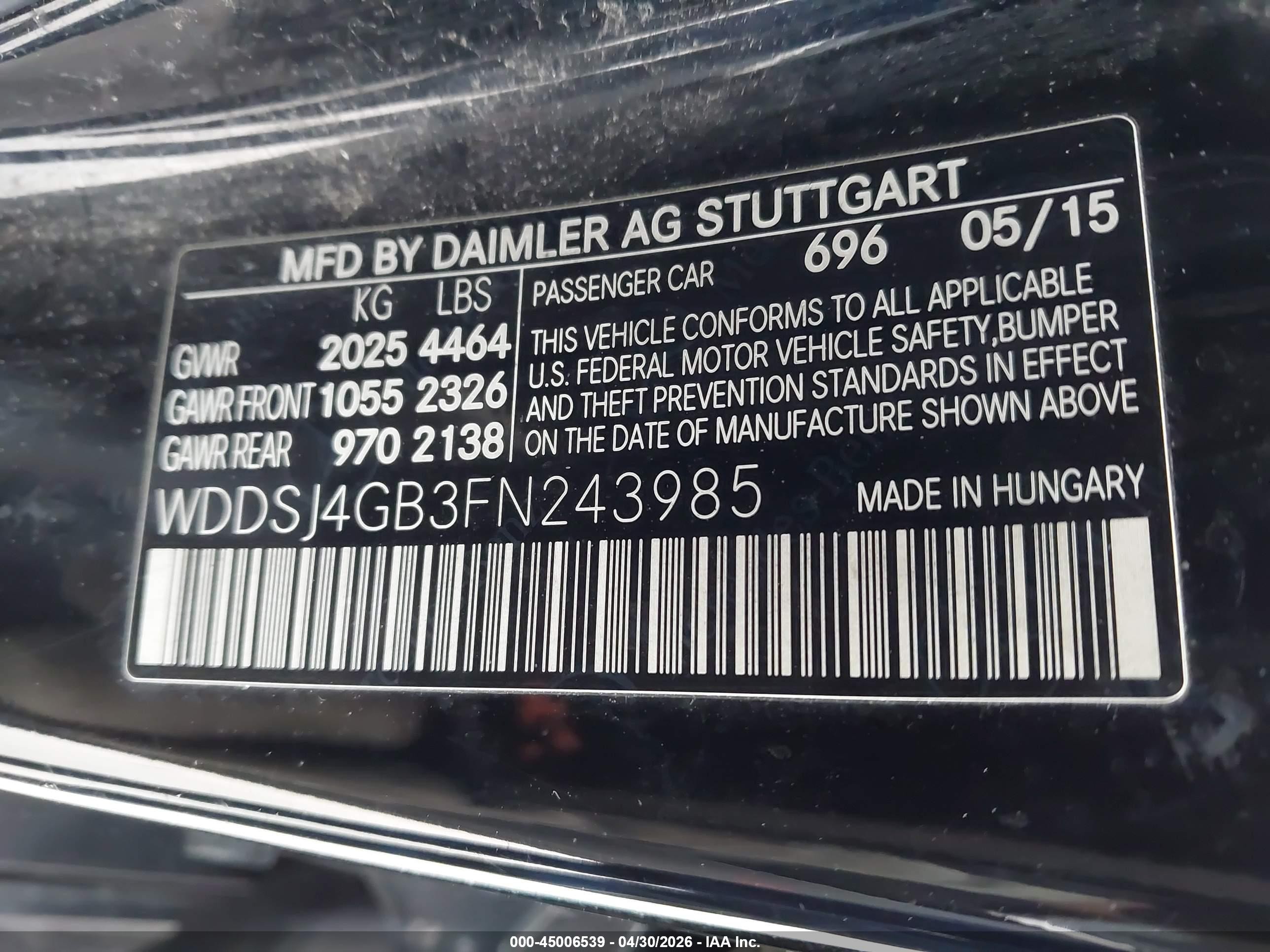 2015 Mercedes-benz Cla 250 4matic Black vin: WDDSJ4GB3FN243985
