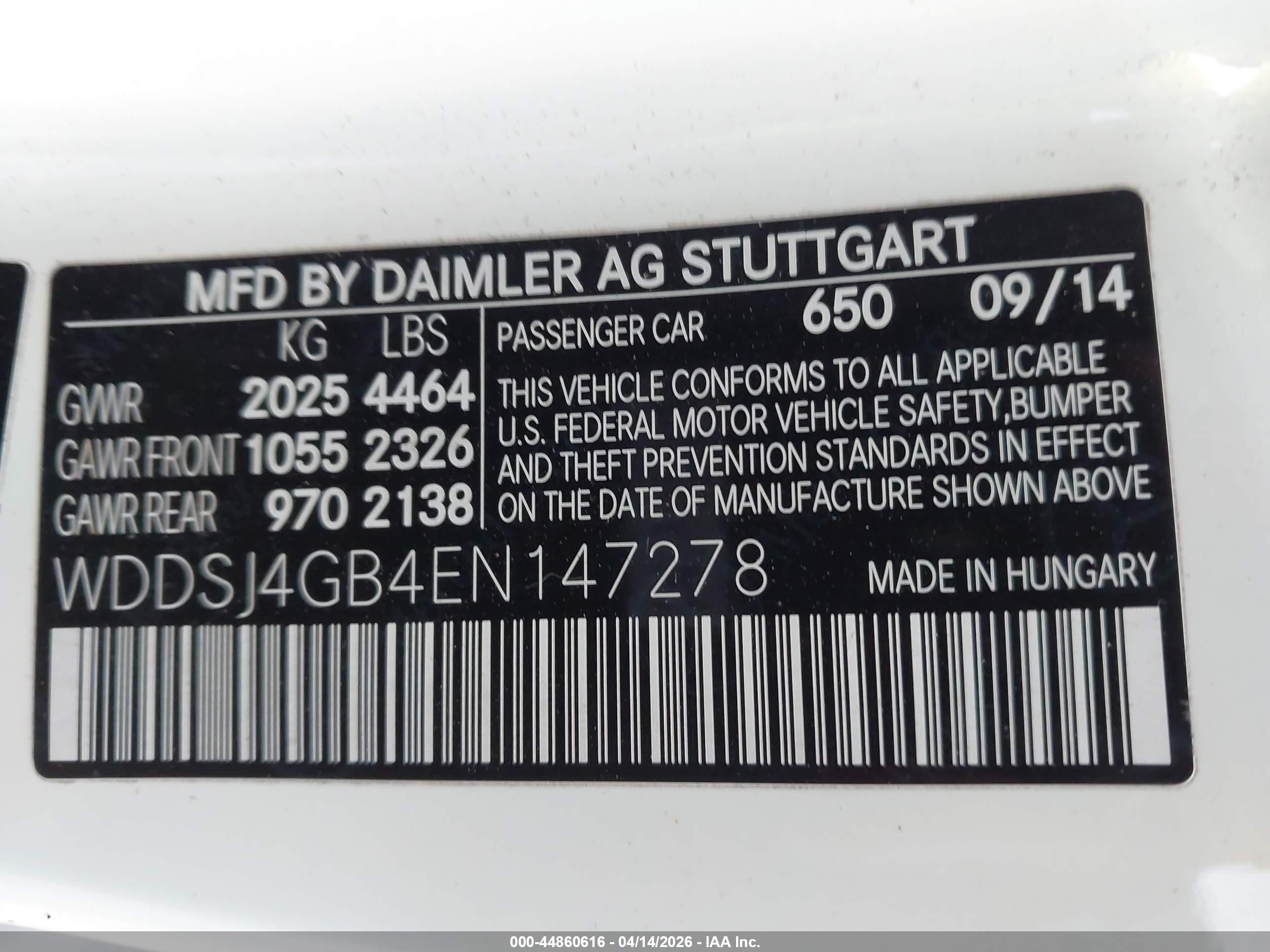 2014 Mercedes-benz Cla 250 4matic White vin: WDDSJ4GB4EN147278
