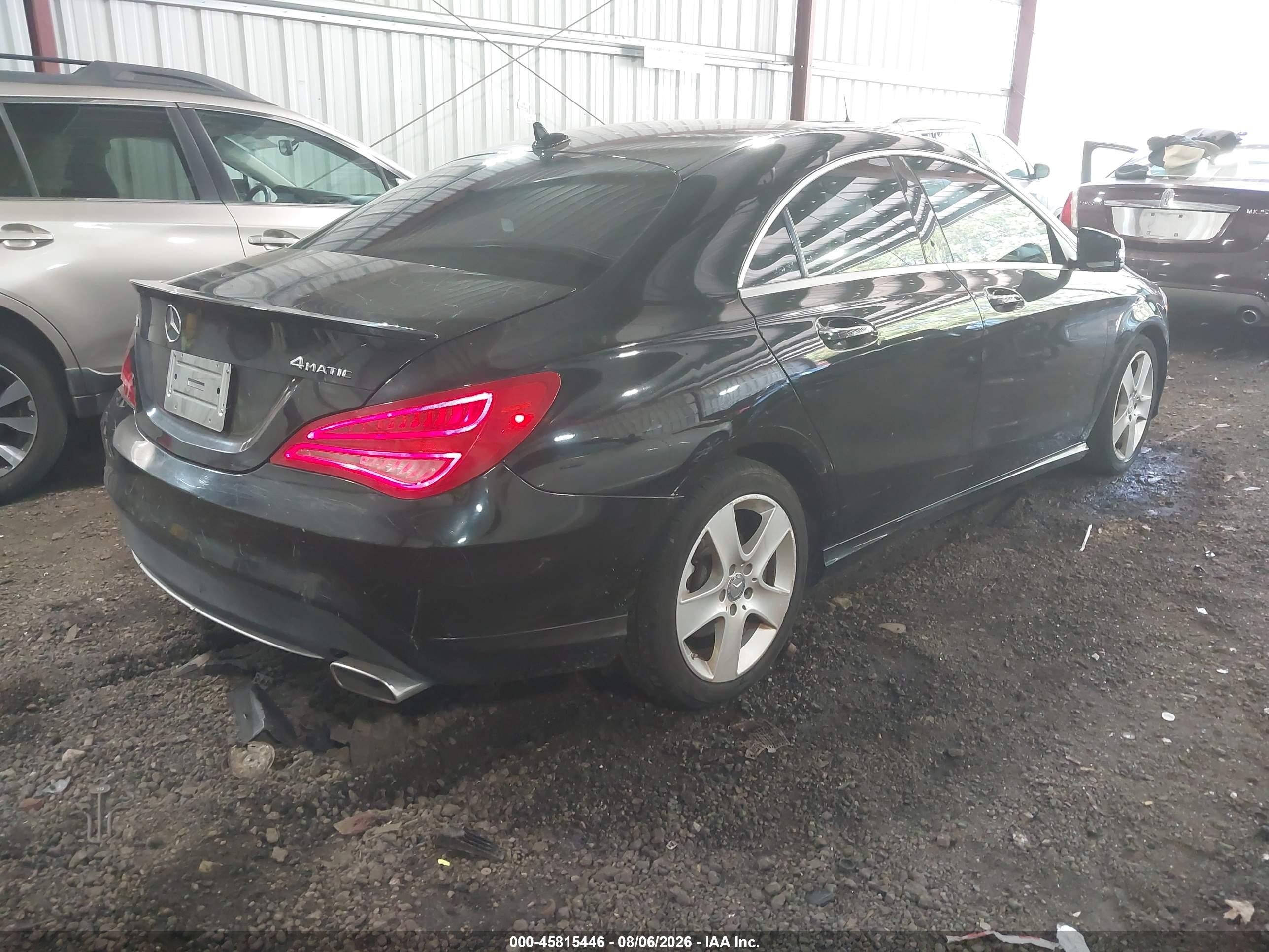 2015 Mercedes-benz Cla 250 4matic Black vin: WDDSJ4GB4FN186616
