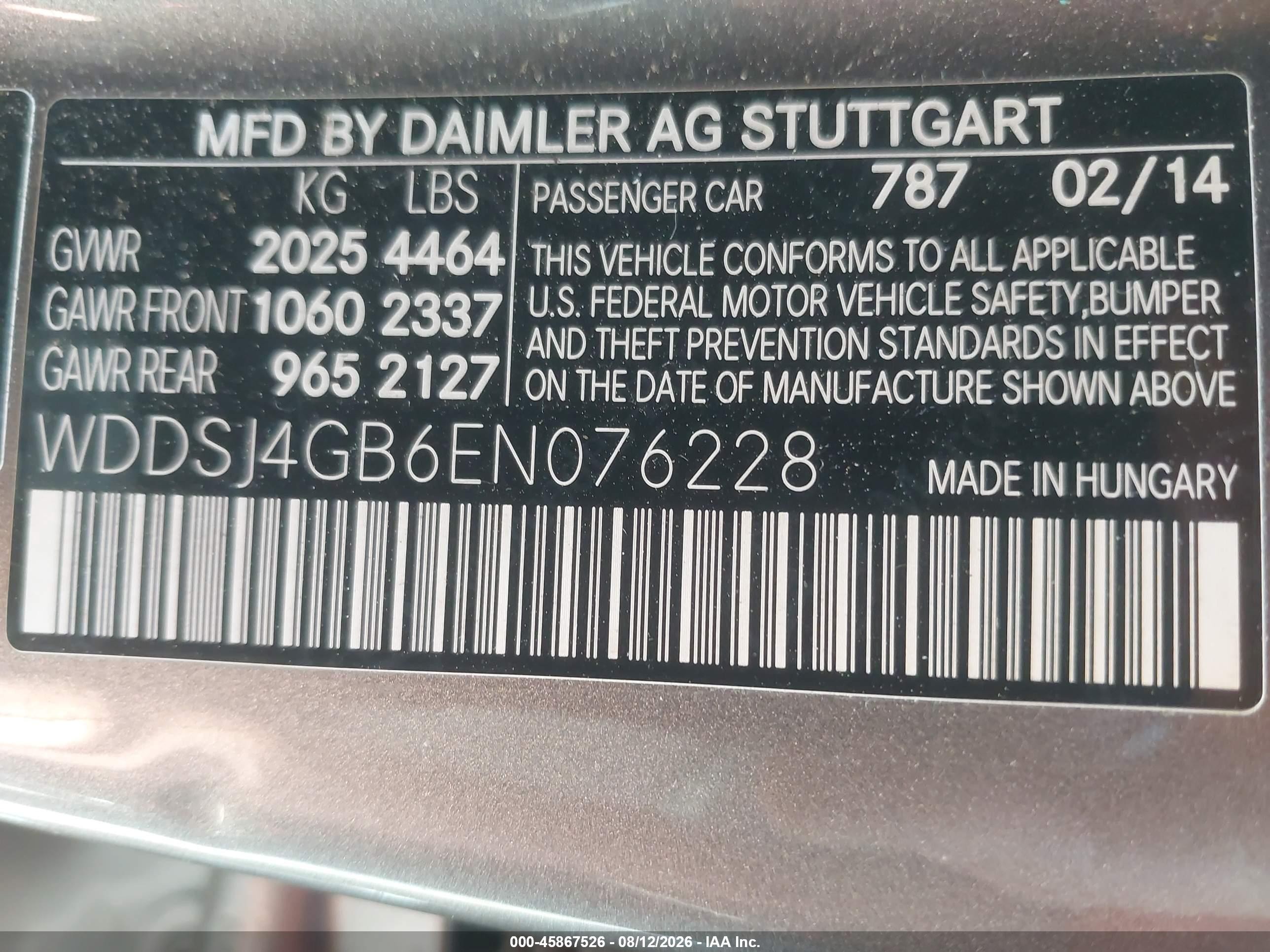2014 Mercedes-benz Cla 250 4matic Gray vin: WDDSJ4GB6EN076228