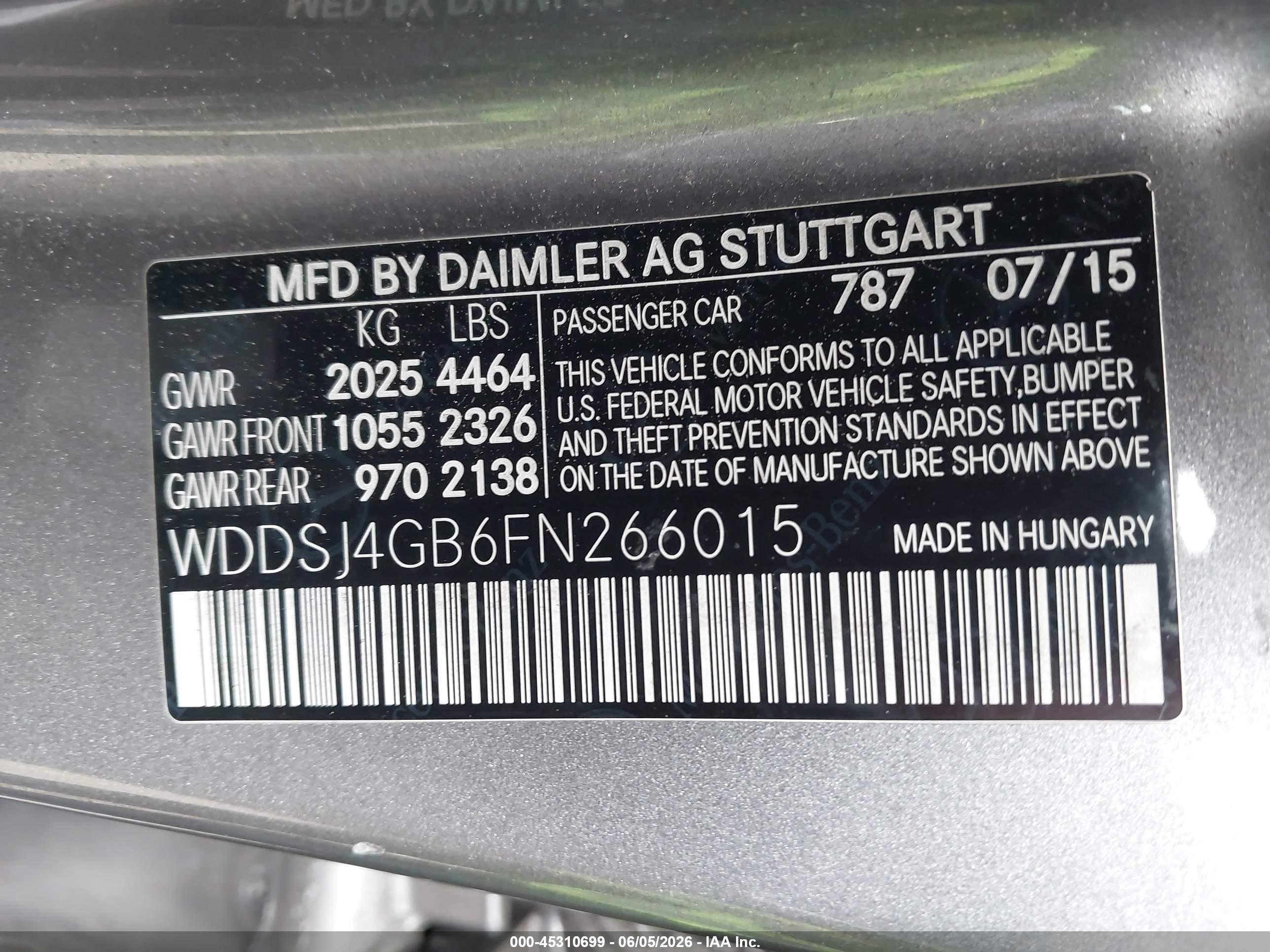 2015 Mercedes-benz Cla 250 4matic Gray vin: WDDSJ4GB6FN266015