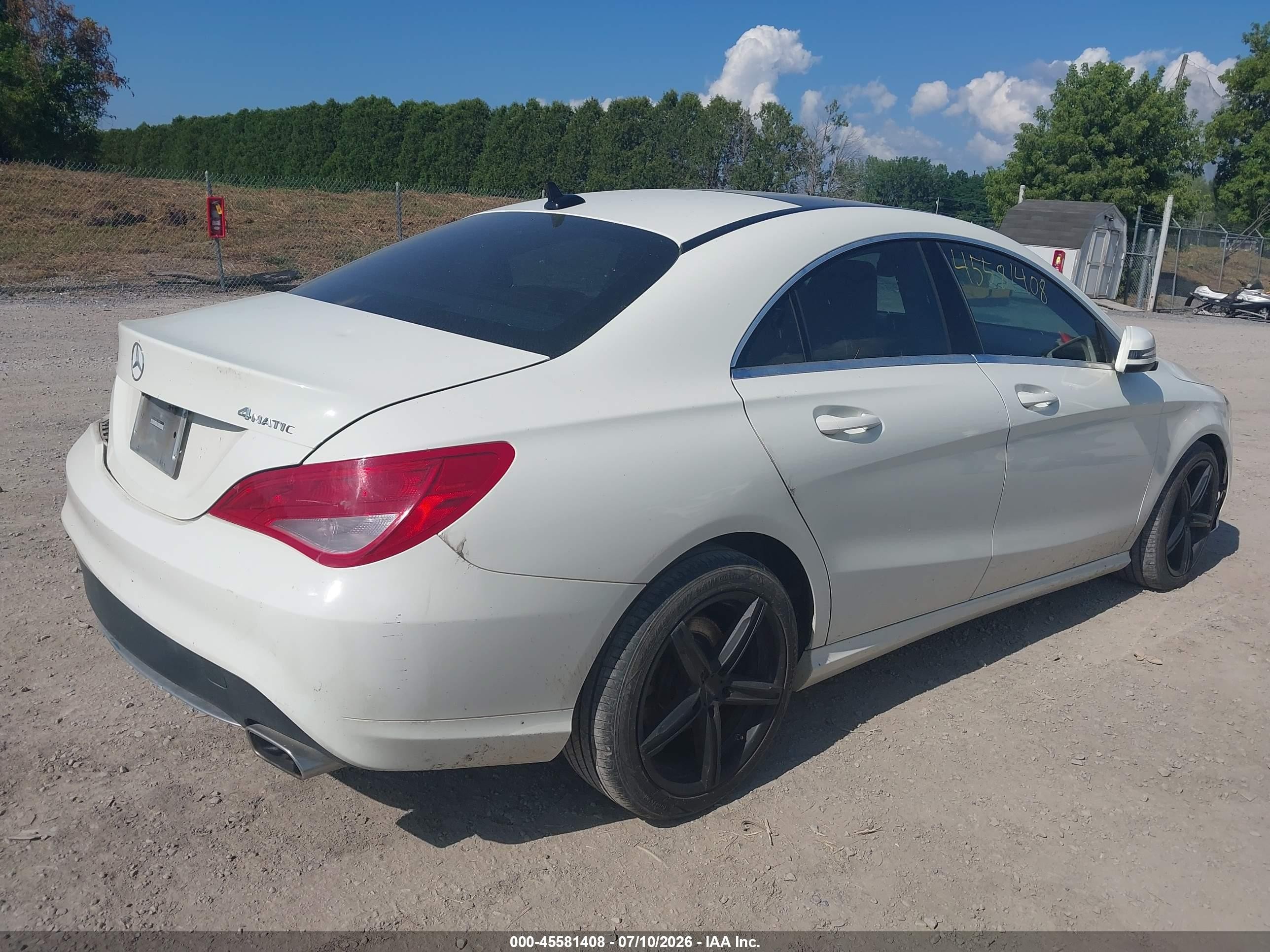 2014 Mercedes-benz Cla 250 4matic White vin: WDDSJ4GB7EN105249