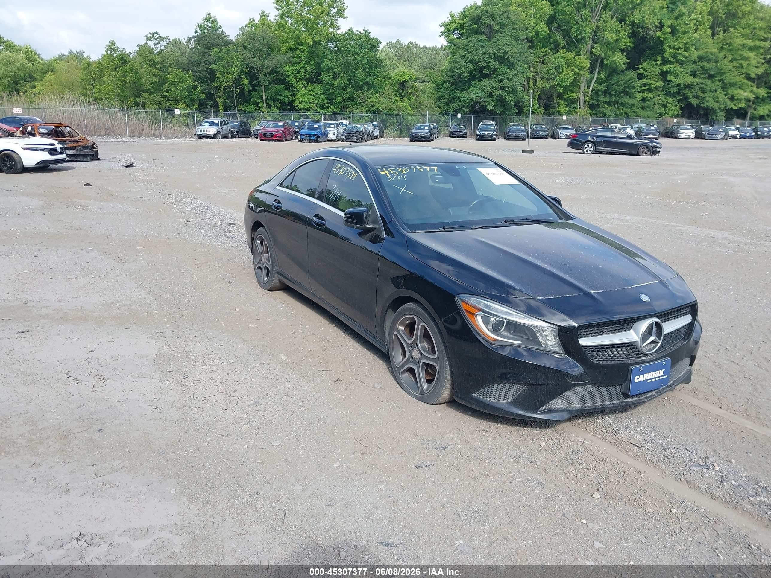 2014 Mercedes-benz Cla 250 4matic Черный vin: WDDSJ4GB7EN120740