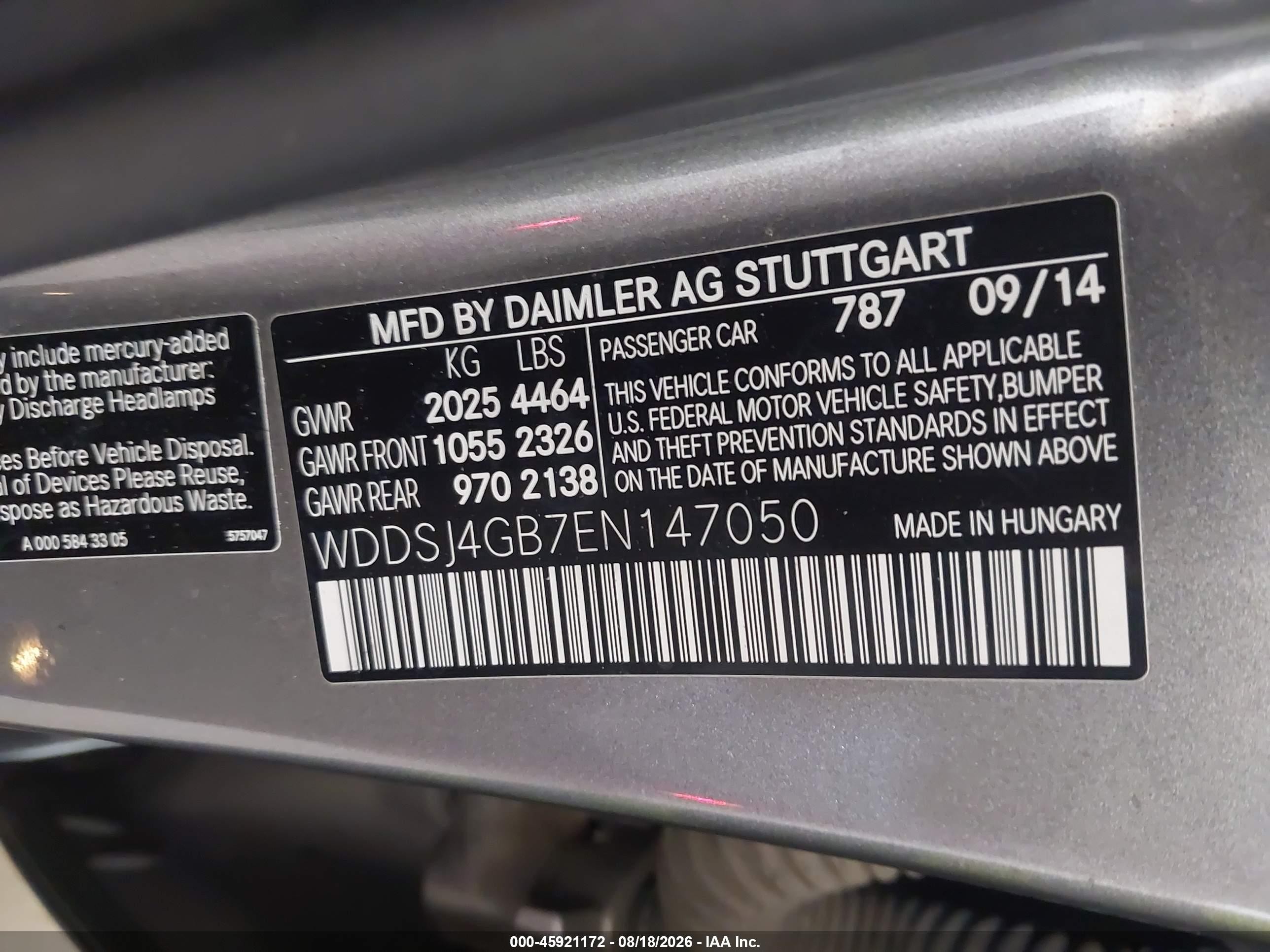 2014 Mercedes-benz Cla 250 4matic Gray vin: WDDSJ4GB7EN147050