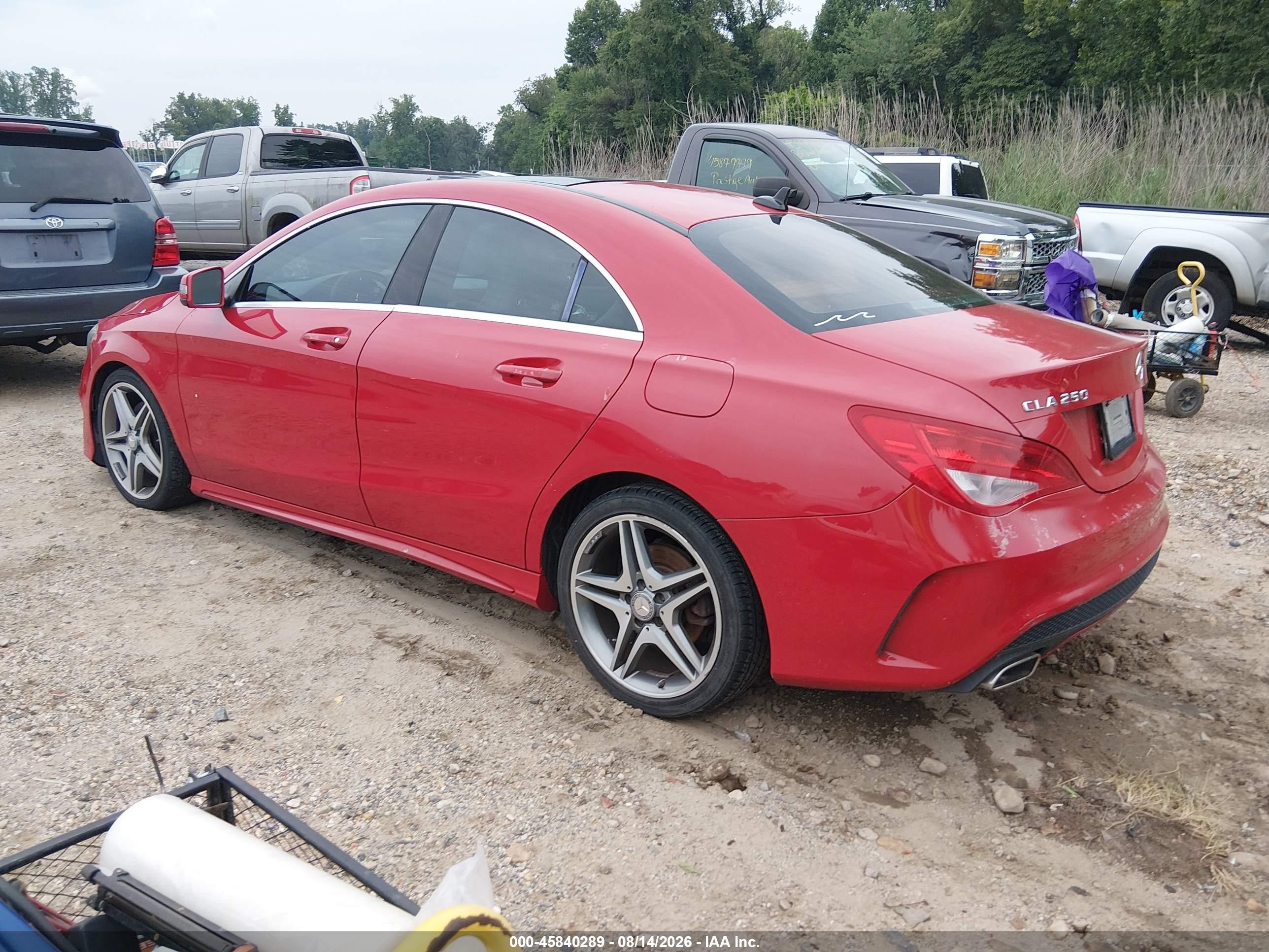 2014 Mercedes-benz Cla 250 4matic Red vin: WDDSJ4GB8EN137725
