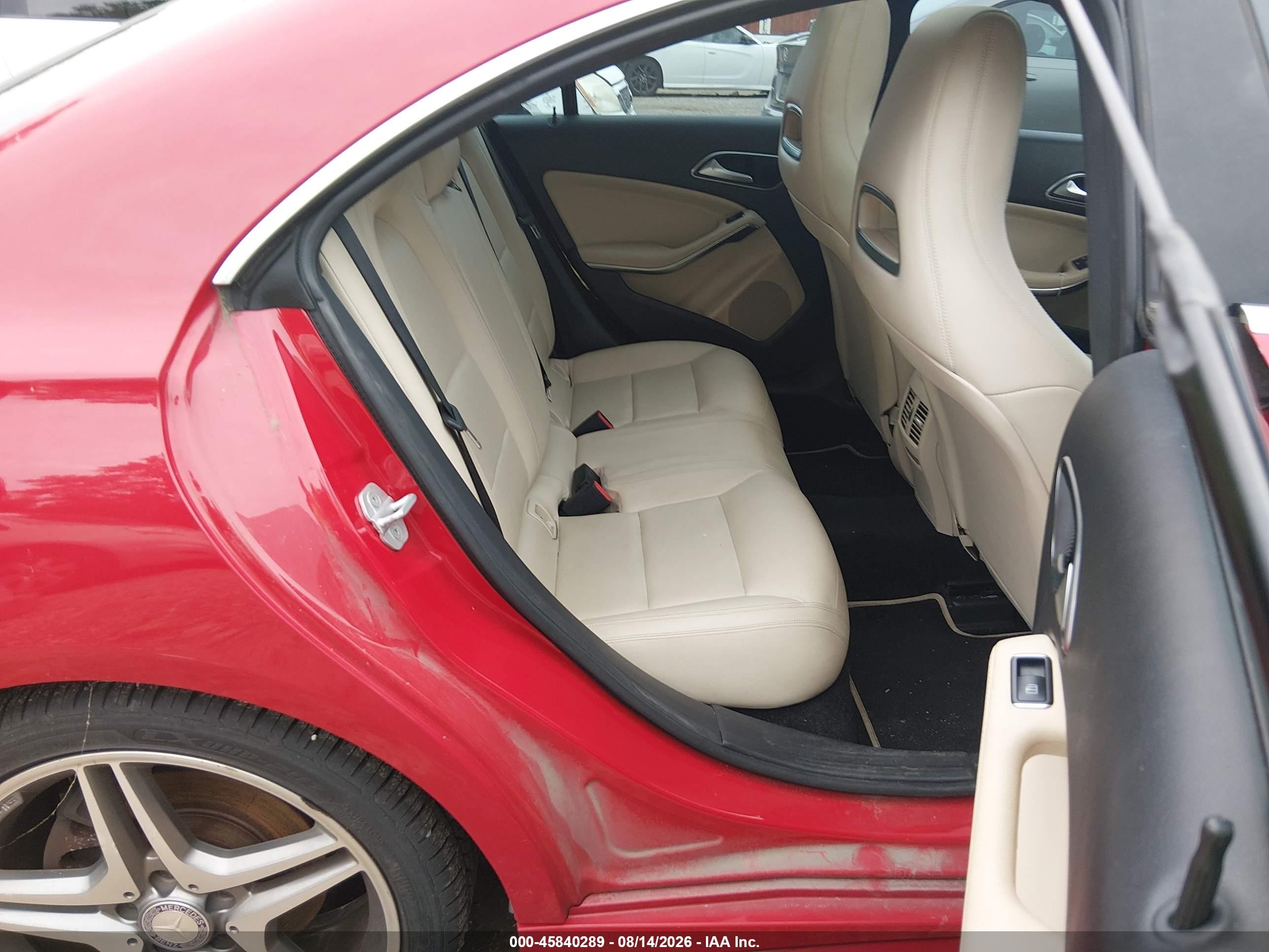 2014 Mercedes-benz Cla 250 4matic Red vin: WDDSJ4GB8EN137725