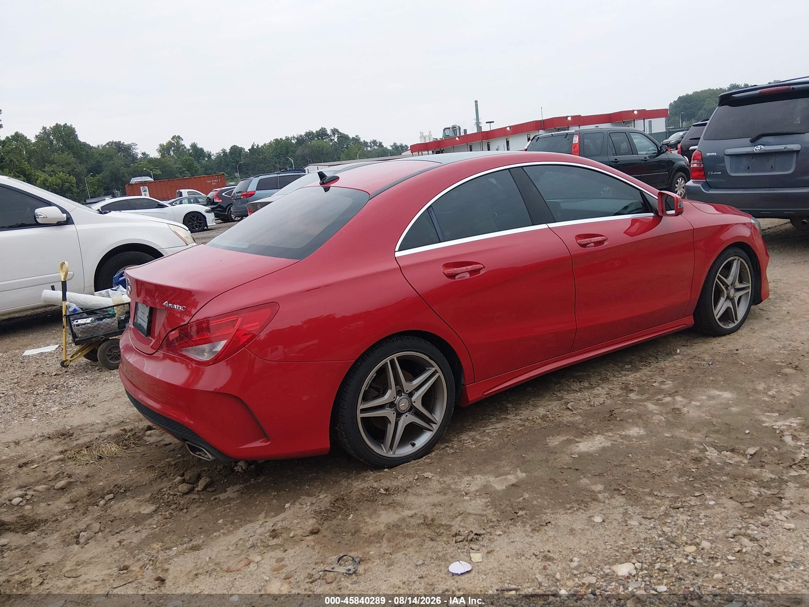 2014 Mercedes-benz Cla 250 4matic Red vin: WDDSJ4GB8EN137725