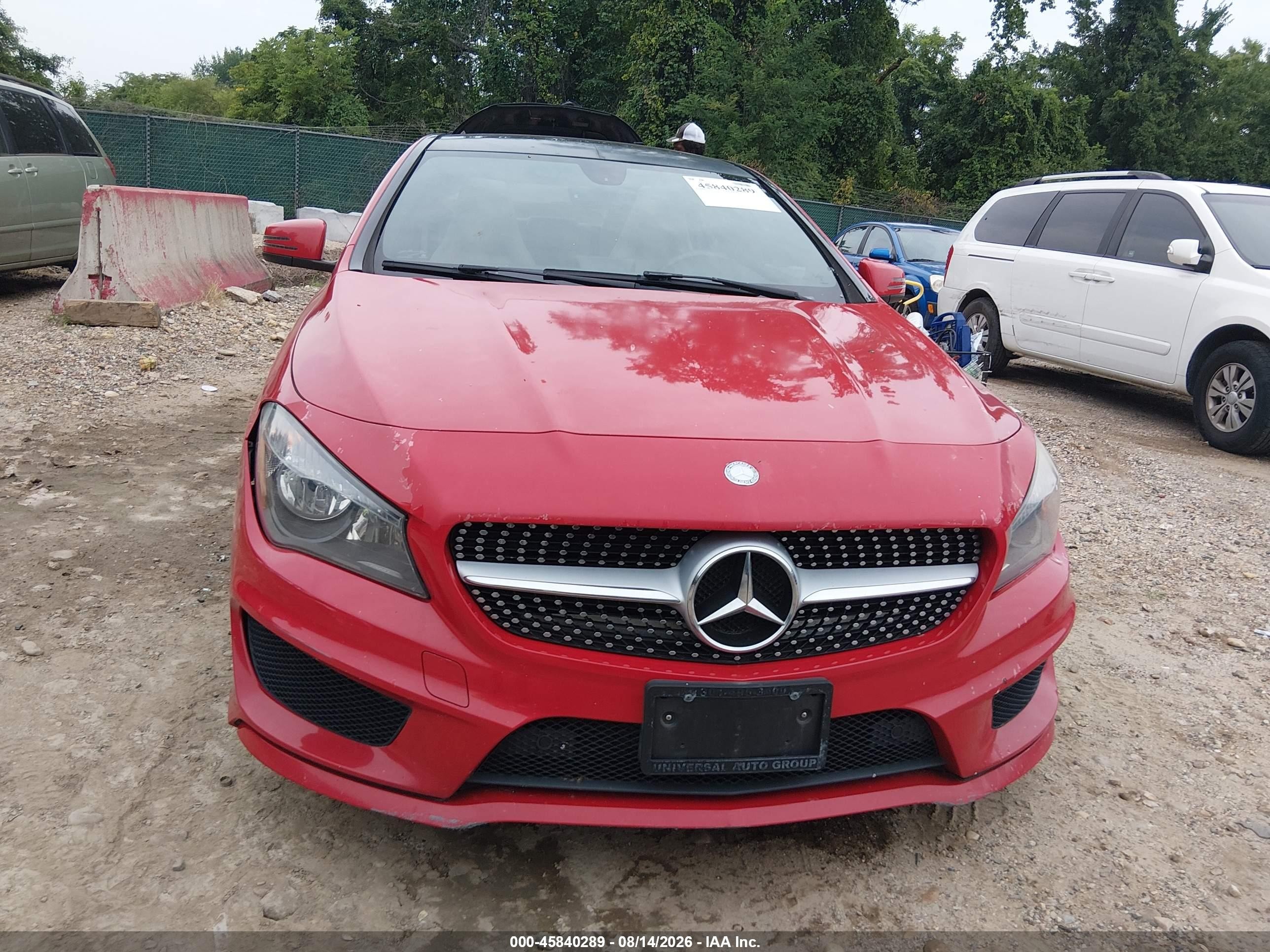 2014 Mercedes-benz Cla 250 4matic Red vin: WDDSJ4GB8EN137725