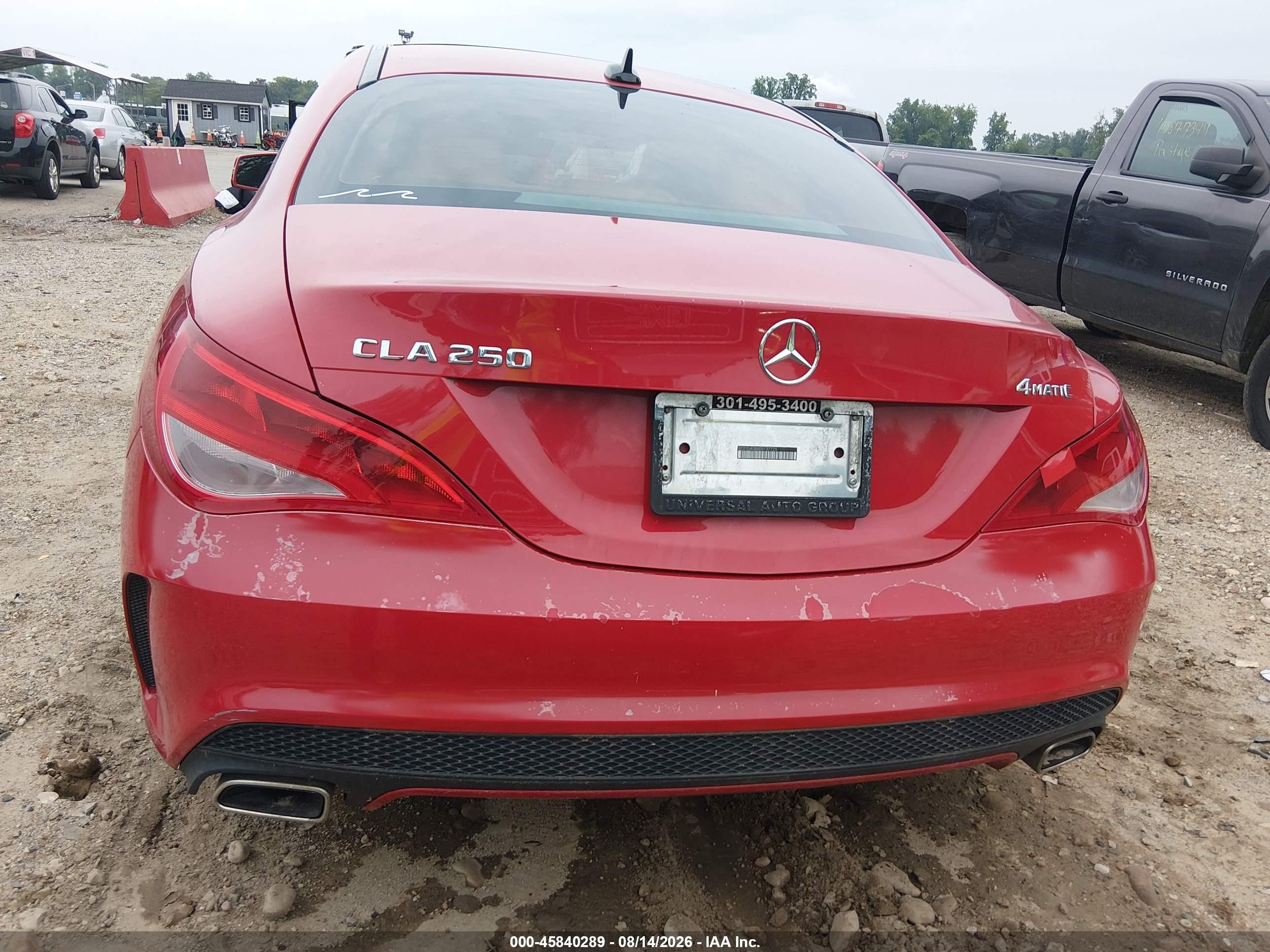 2014 Mercedes-benz Cla 250 4matic Red vin: WDDSJ4GB8EN137725