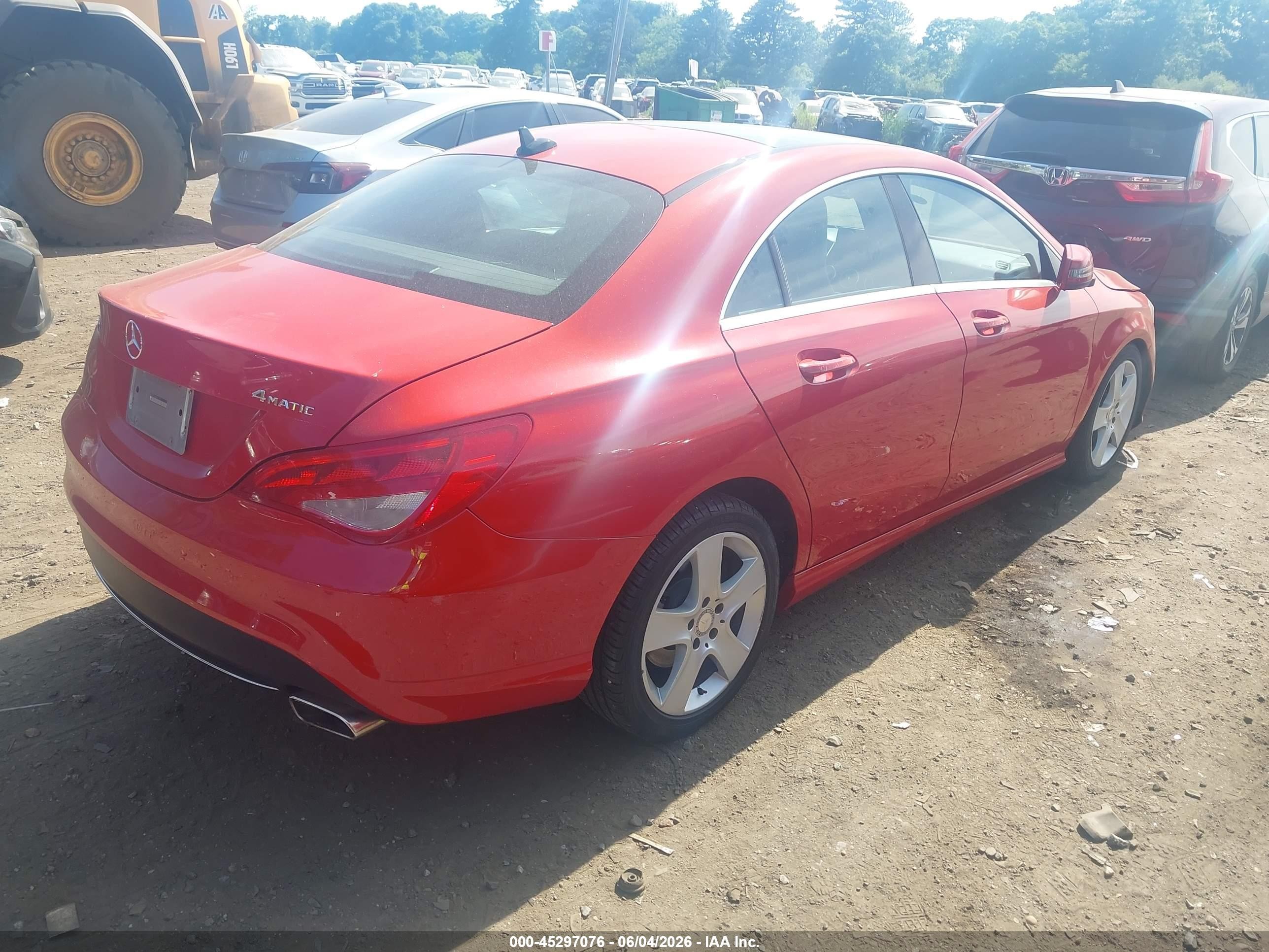 2015 Mercedes-benz Cla 250 4matic Red vin: WDDSJ4GB8FN231721