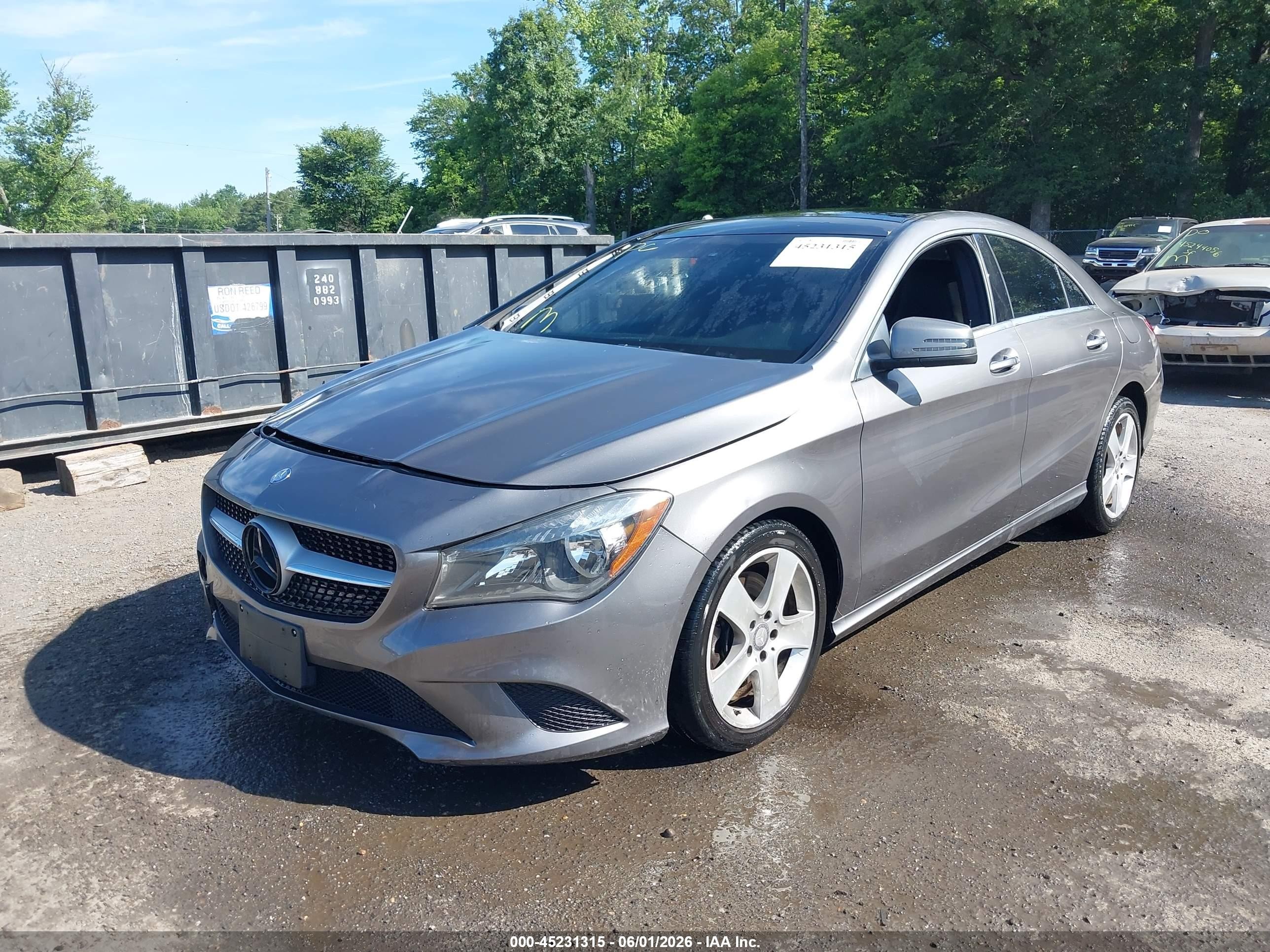 2015 Mercedes-benz Cla 250 4matic Gray vin: WDDSJ4GB8FN282281